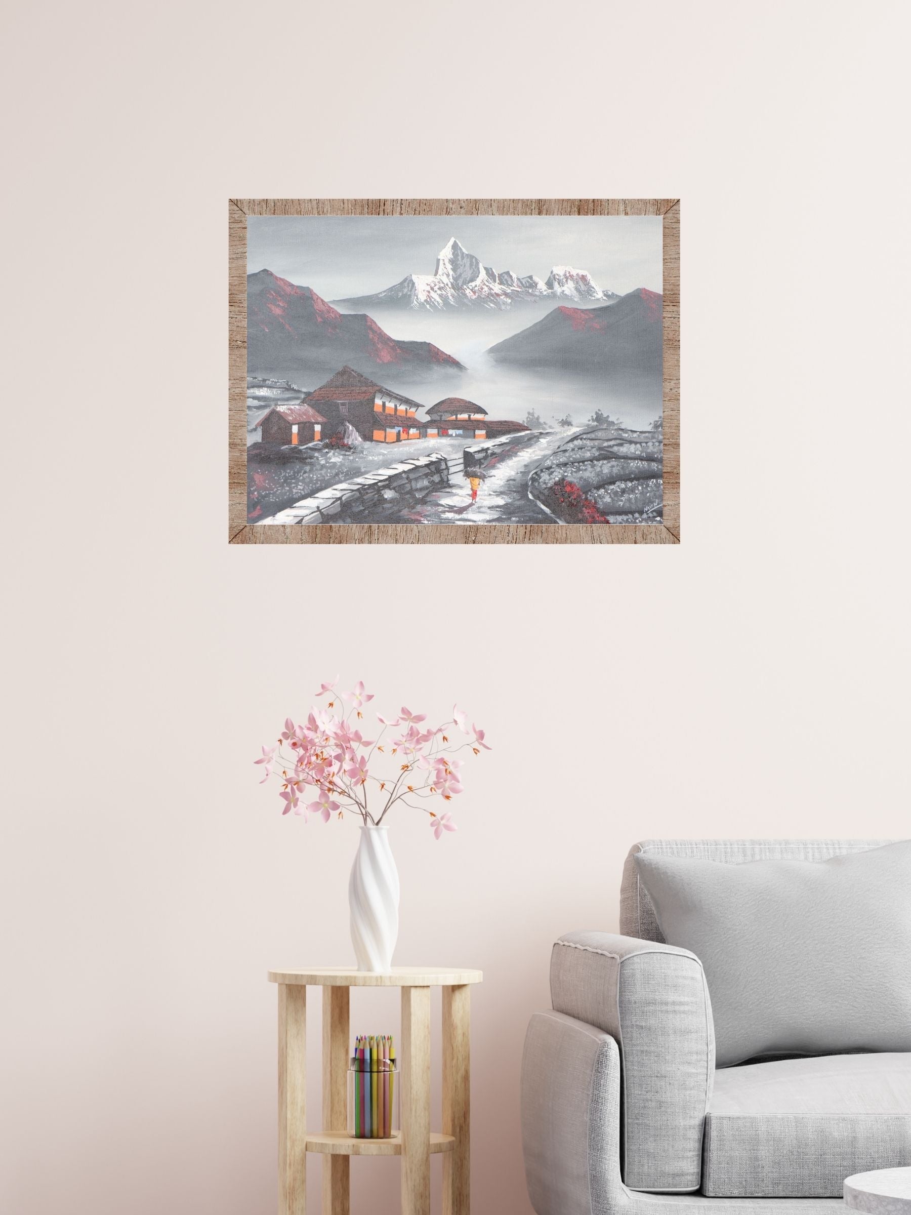 Oil Painting of Ama Dablam - Handpainted Art