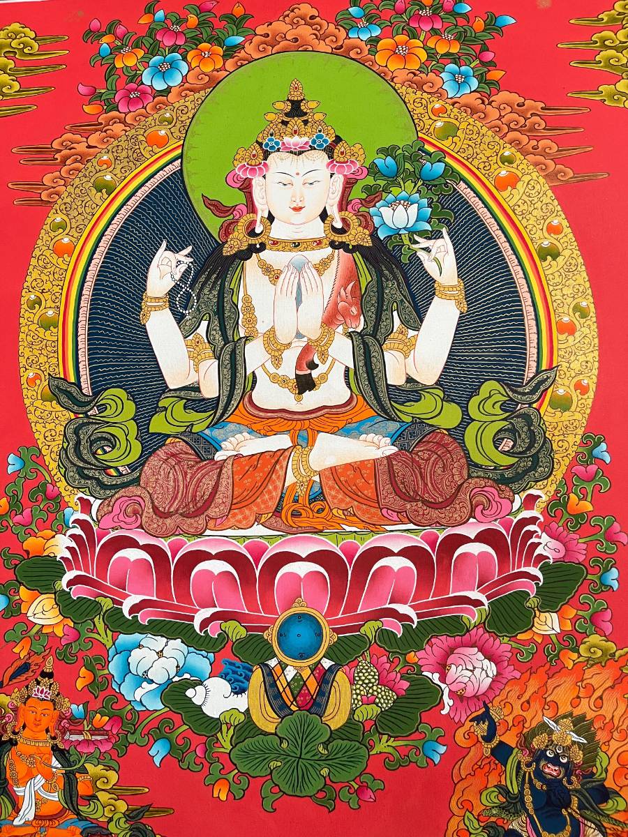 Chengrezi Thangka - Tibetan Painting