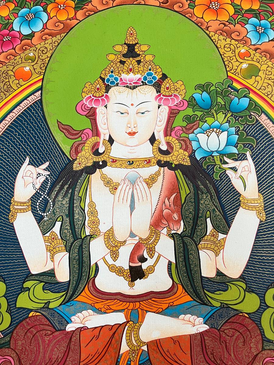 Chengrezi Thangka - Tibetan Painting