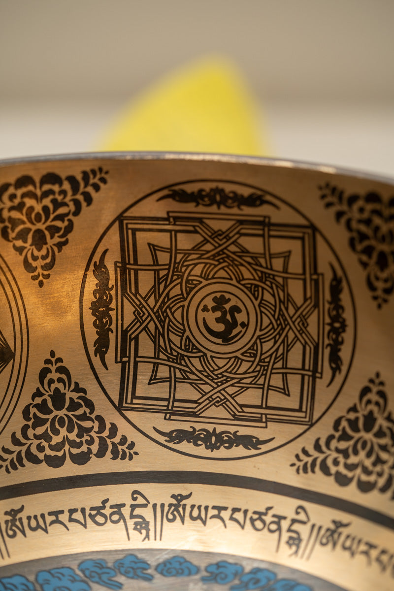 Handpainted Manjushri Singing Bowl - Tibetan Bowl for meditation