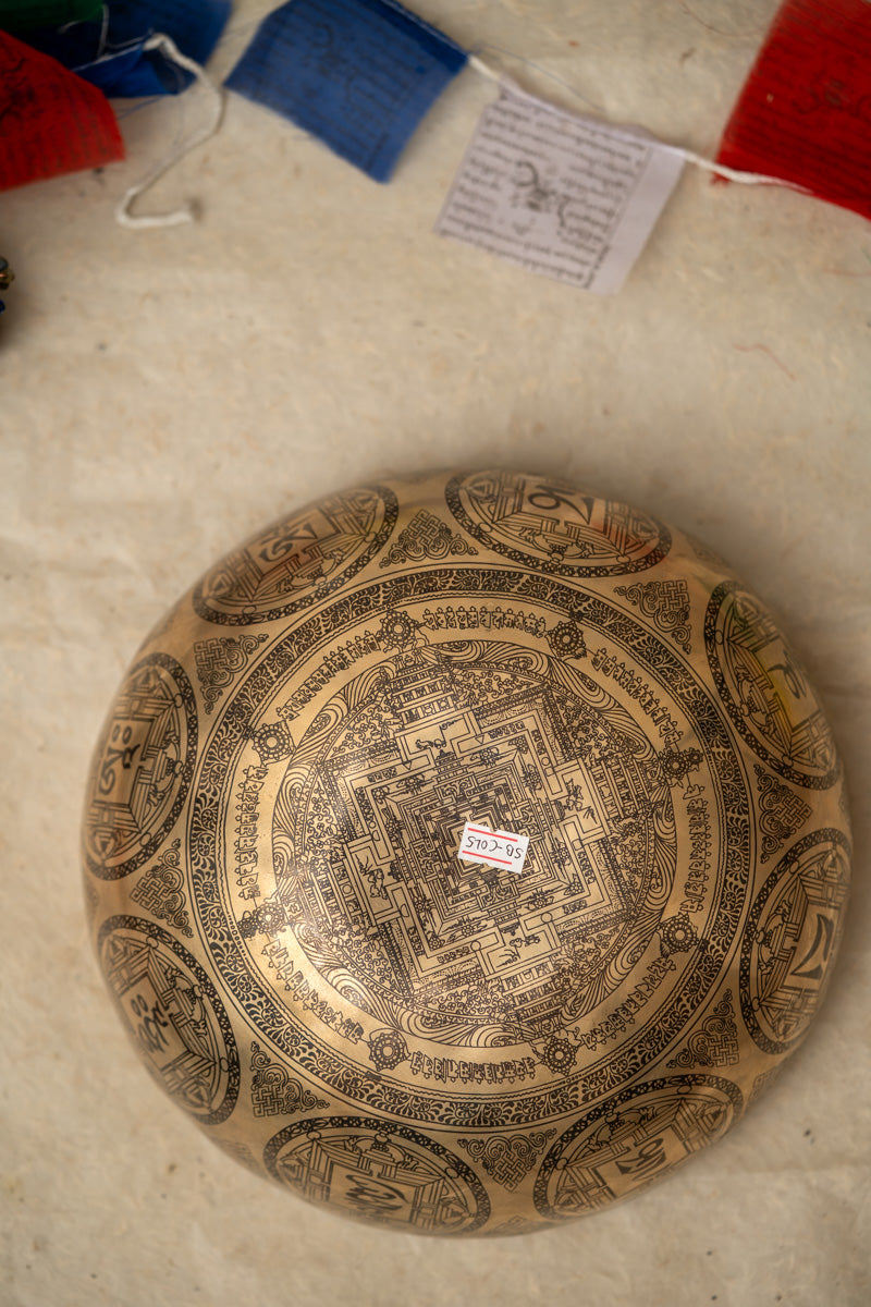 Chenrezig Singing Bowl - Hand-Painted with Sacred Thangka Art