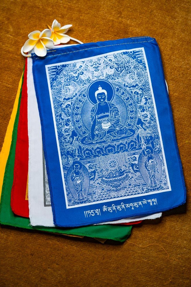 5 Buddhas with Mantra Prayer Flag