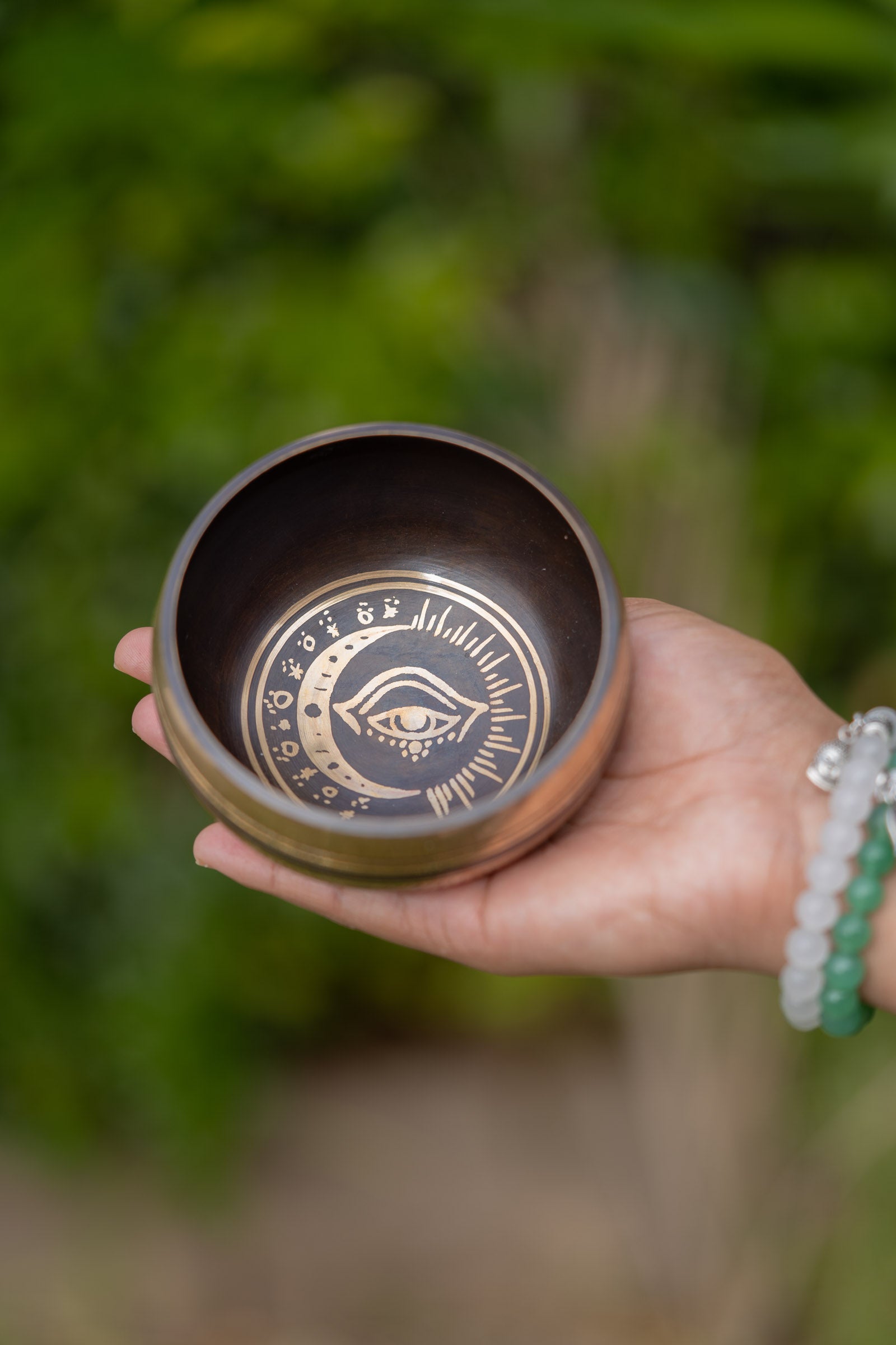 Evil Eye Singing Bowl for sound therapy.