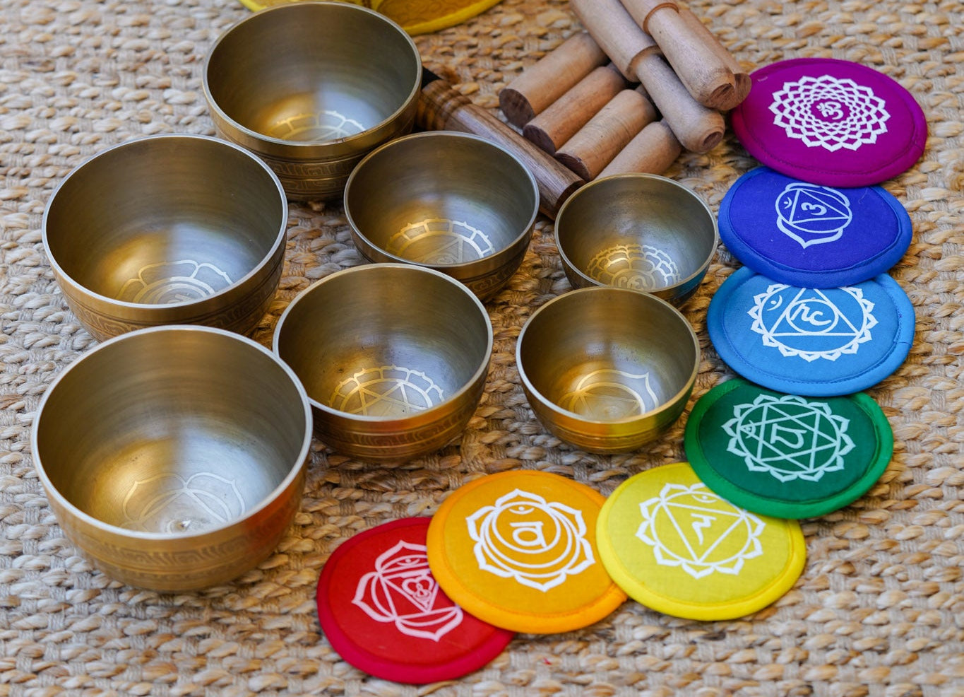 7 Chakra Singing Bowl set - Lucky Thanka