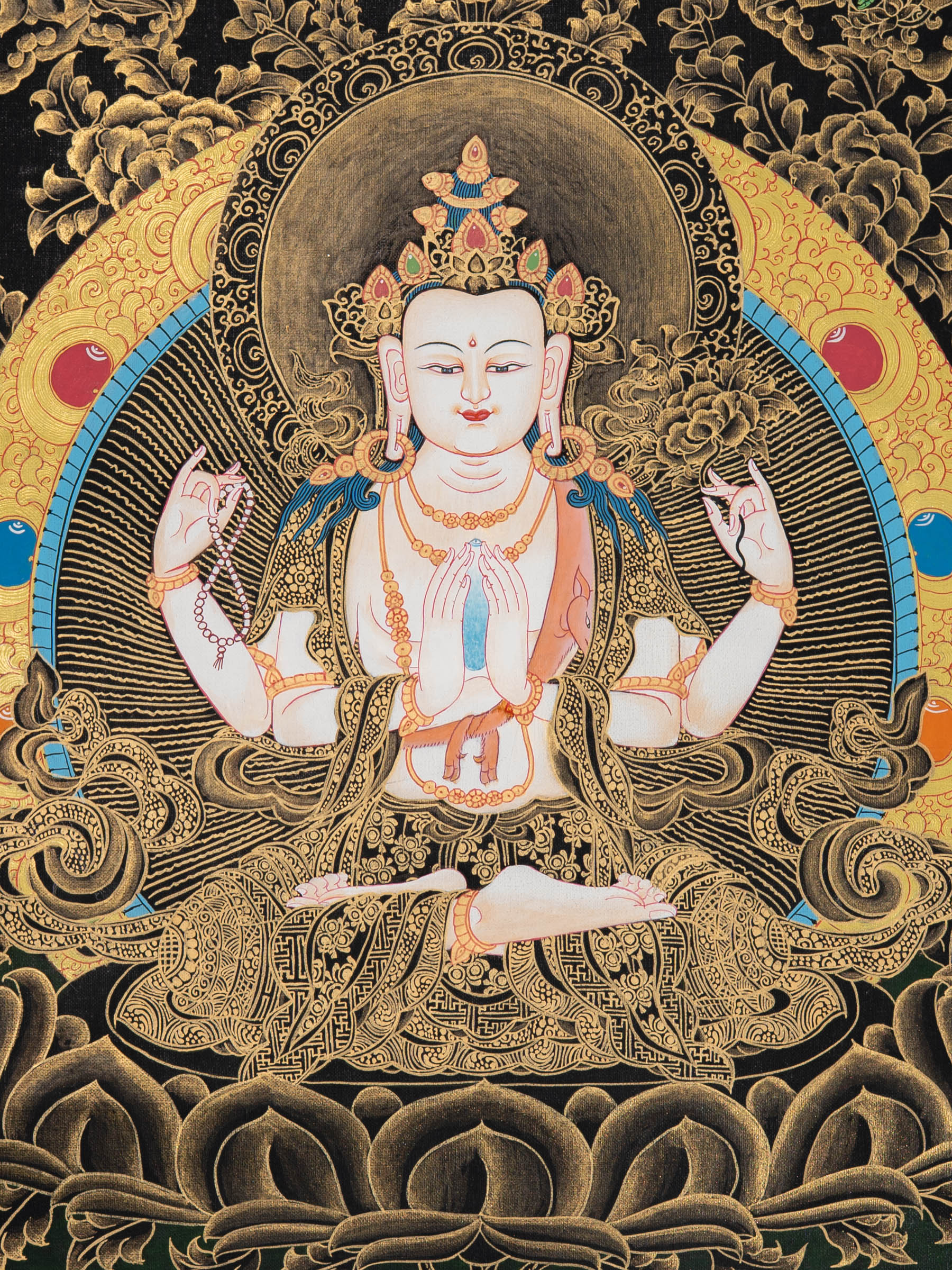 Chenrezig Thangka – Sacred Tibetan Art