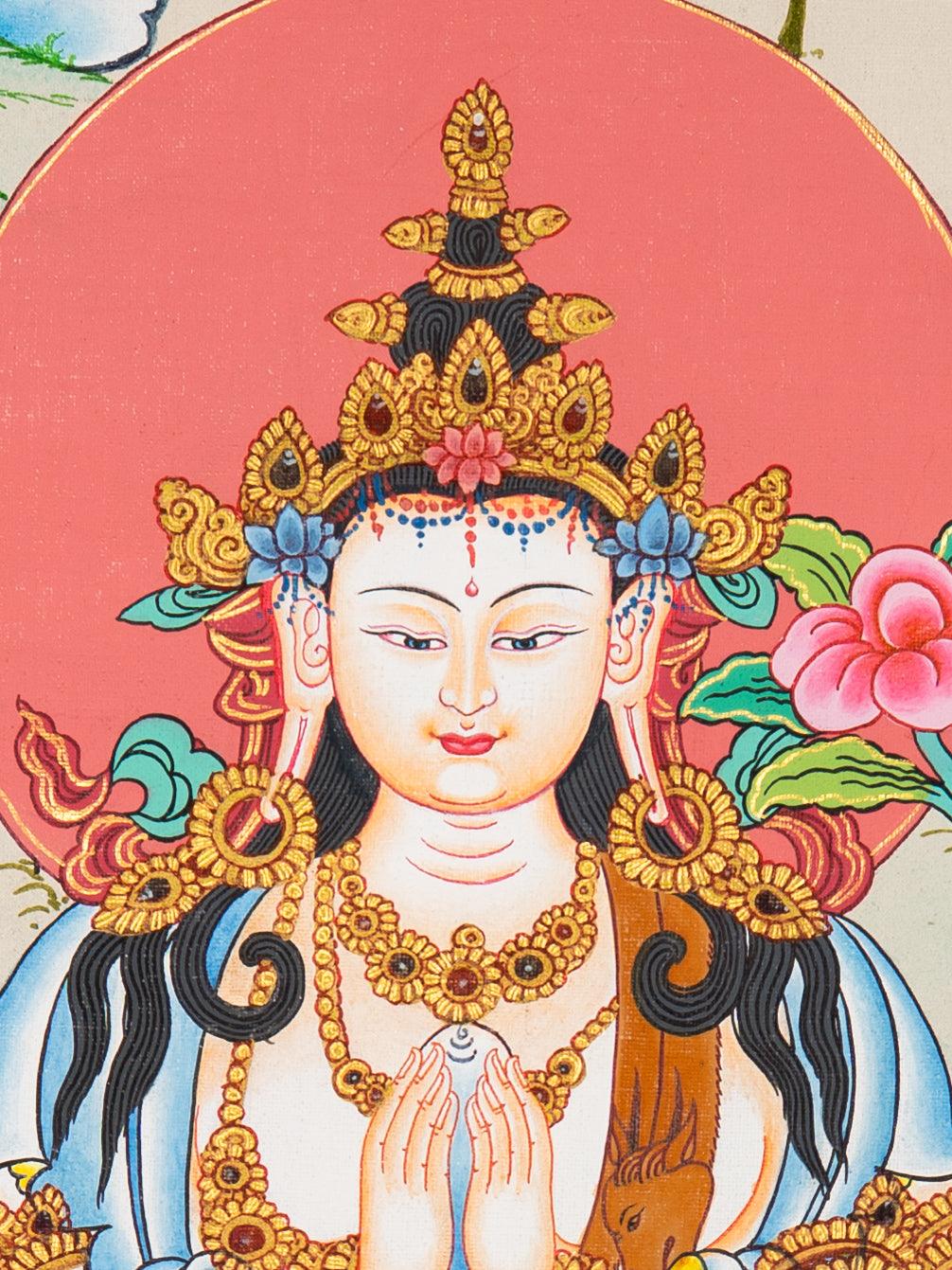 Chenrezig Thangka - Sacred Handpainted Art
