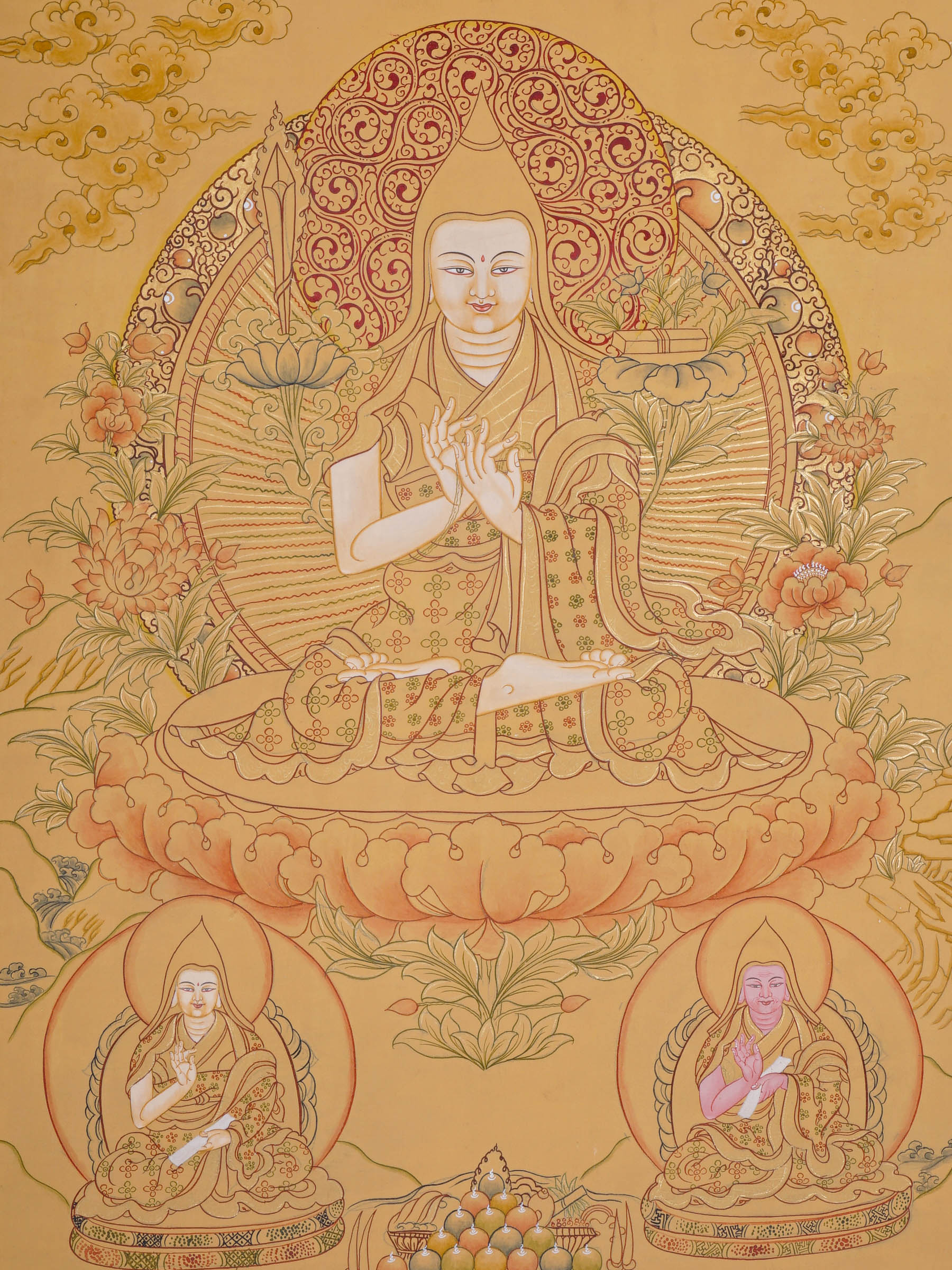 Je tsongkhapa Thangka Painting - Tibetan Painting
