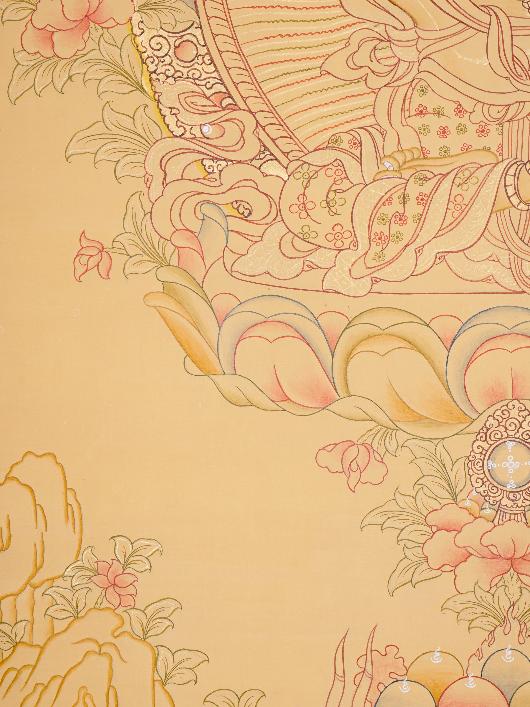 Genuine Hand Painting - Prajnaparmita, Manjushri thangka - Lucky Thanka