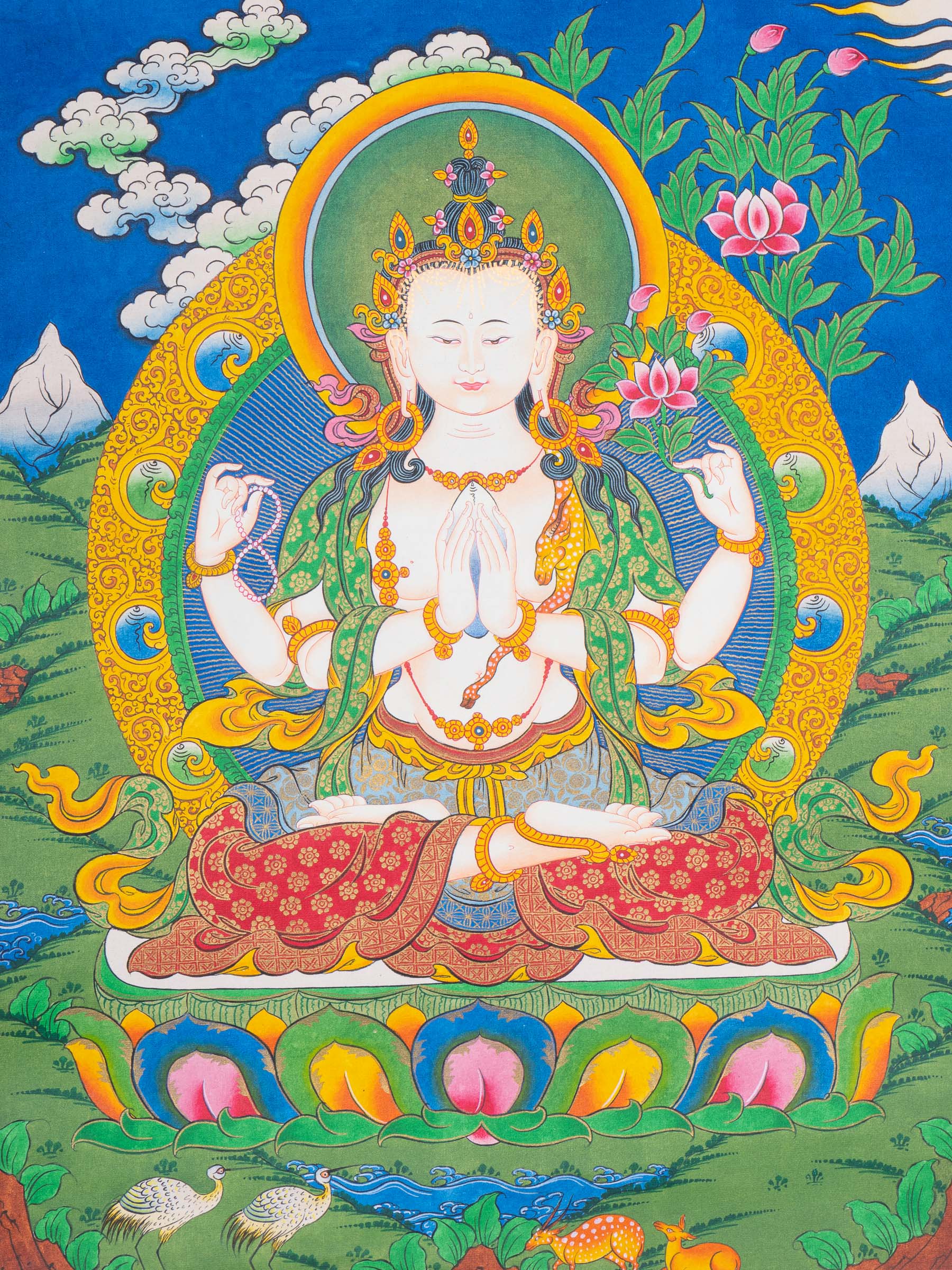 Chengresi Thangka Painting