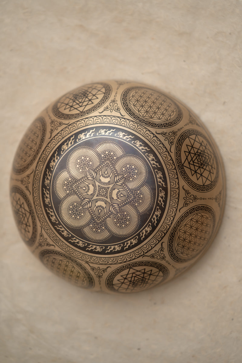 Mandala Wisdom Eyes Singing Bowl - Tibetan Sound Healing Bowl