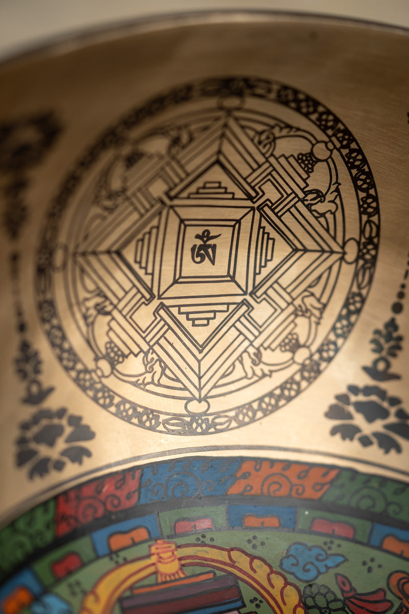 Mandala Wisdom Eyes Singing Bowl - Tibetan Sound Healing Bowl
