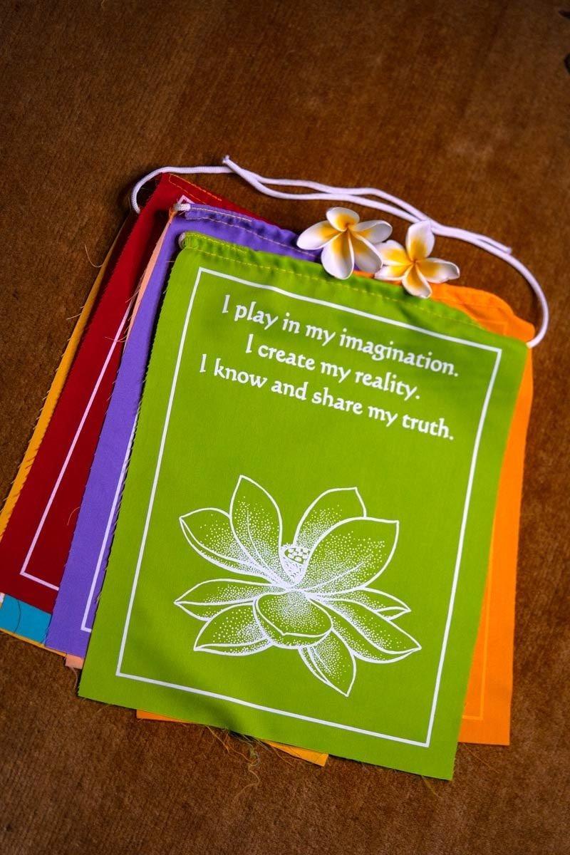 Wall Hanging Prayer Flags for Positivity.