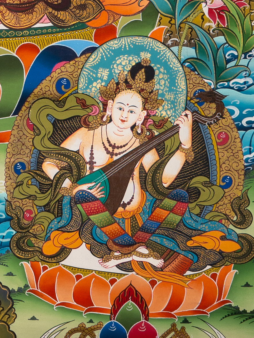 Green Tara Thangka - Handpainted Tibetan Art