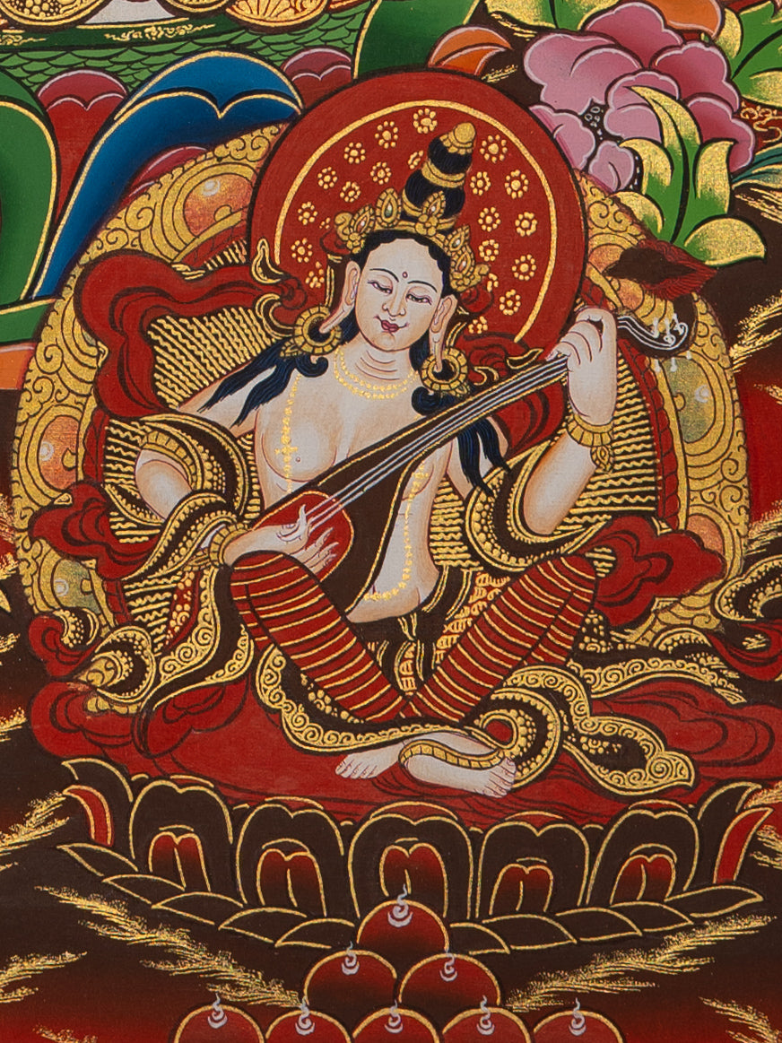 Green Tara Thangka - Tibetan Painting