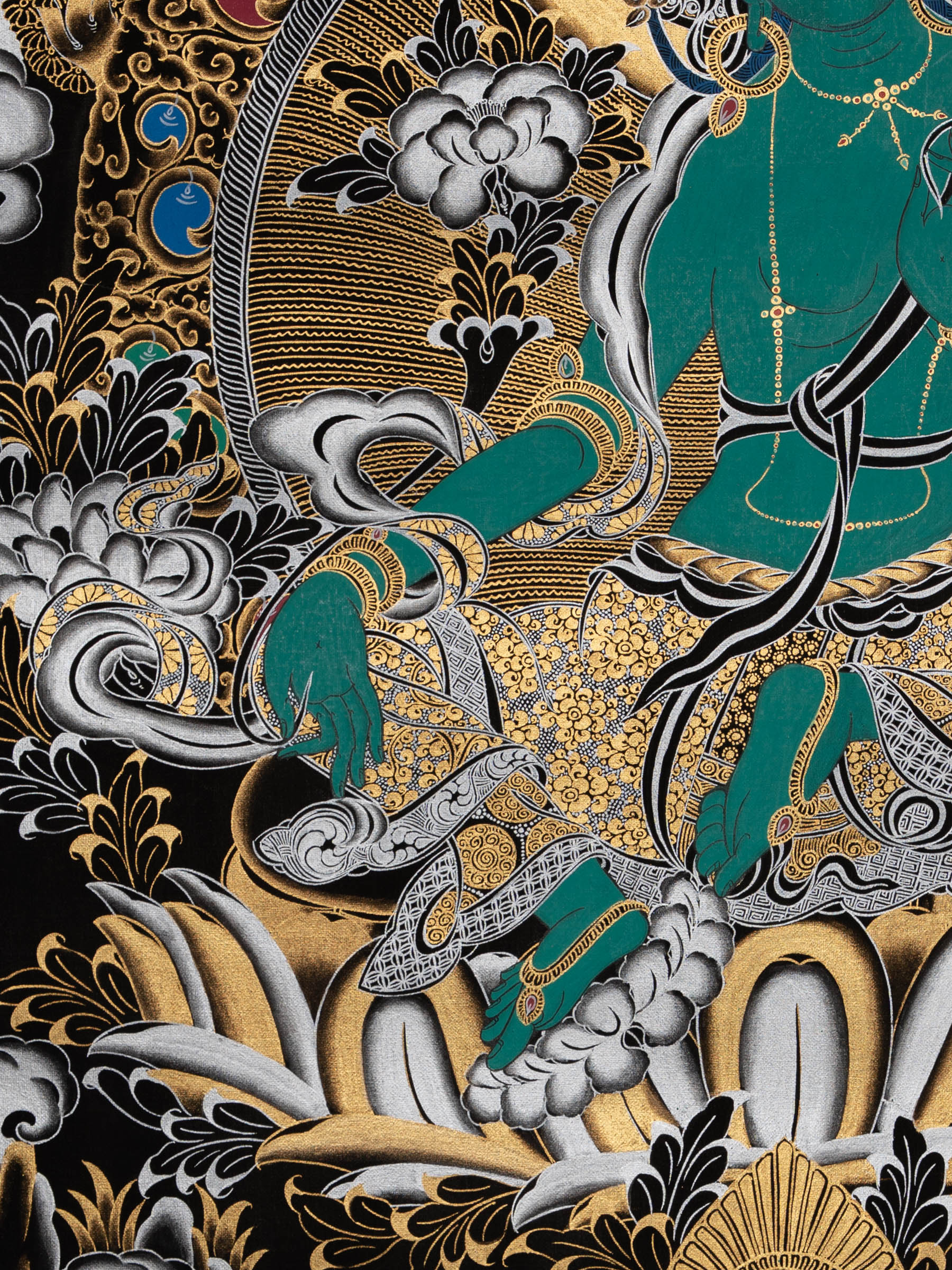 Green Tara Thangka - Handpainted Art