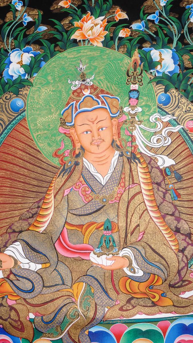 Guru Rinpoche Thangka Painting - Spiritual Art