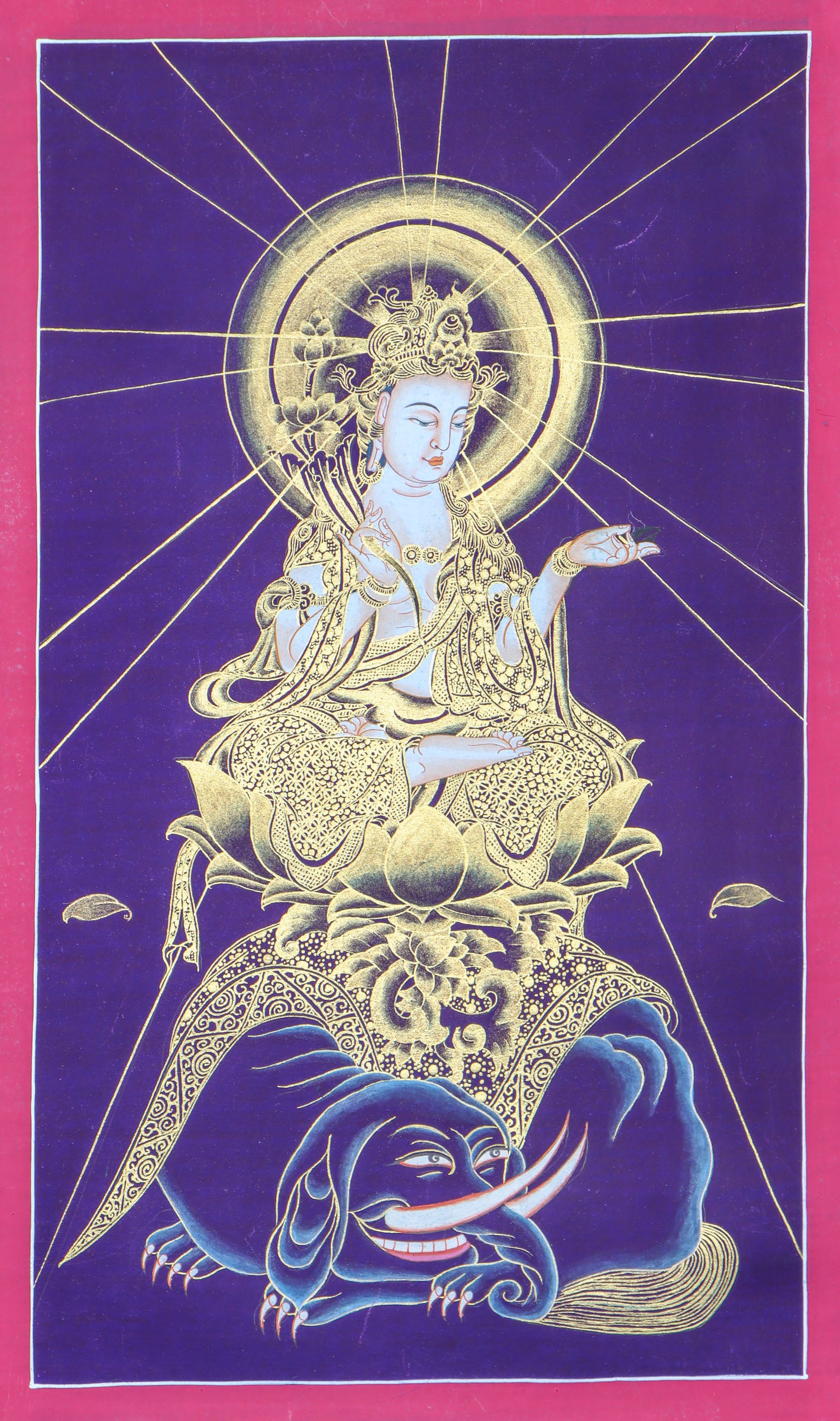 Japanese Buddha Thangka for wall decor.