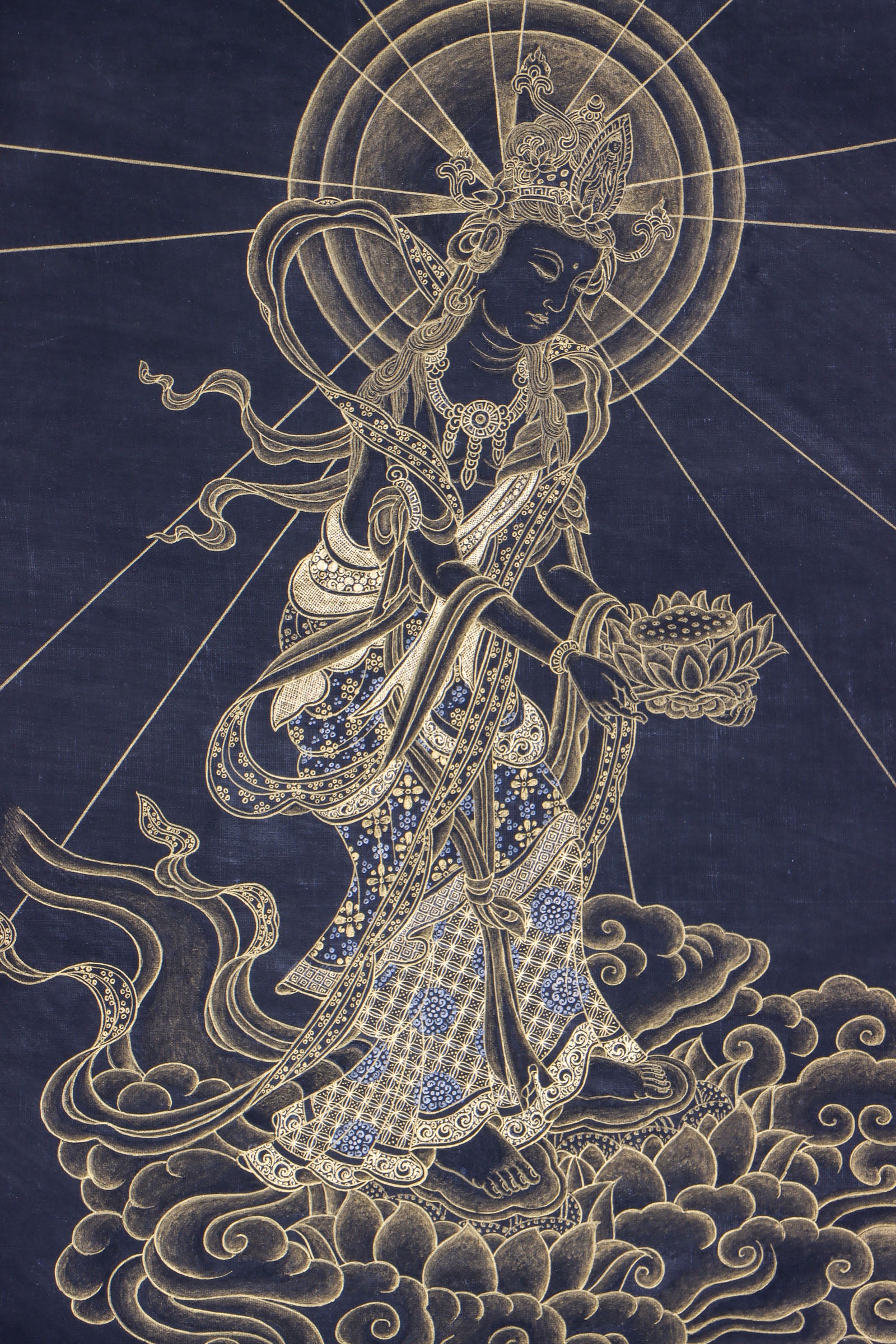 Japanese Buddha Thangka serves as ritual objects and meditative aids.