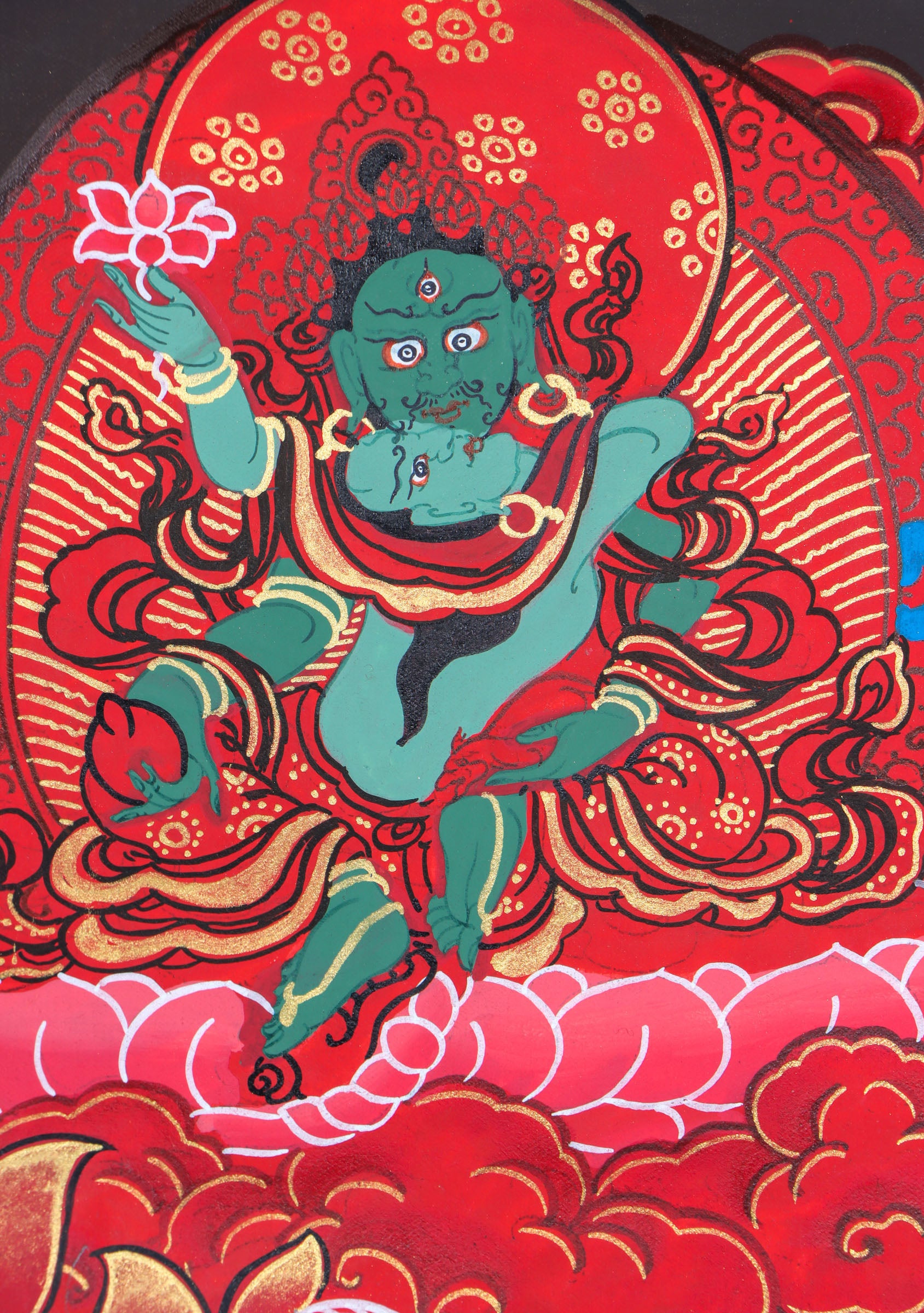Kuber Thangka for reducing negative energy .