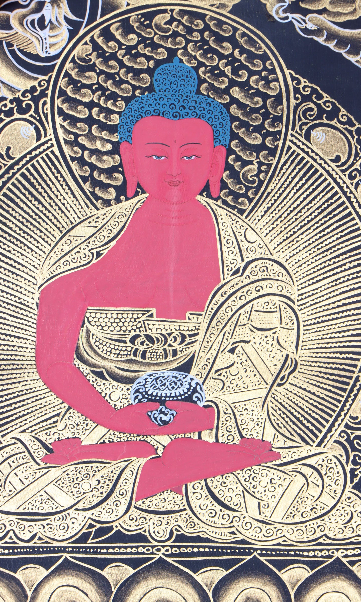 Amitabha Brocade Thangka for meditation.