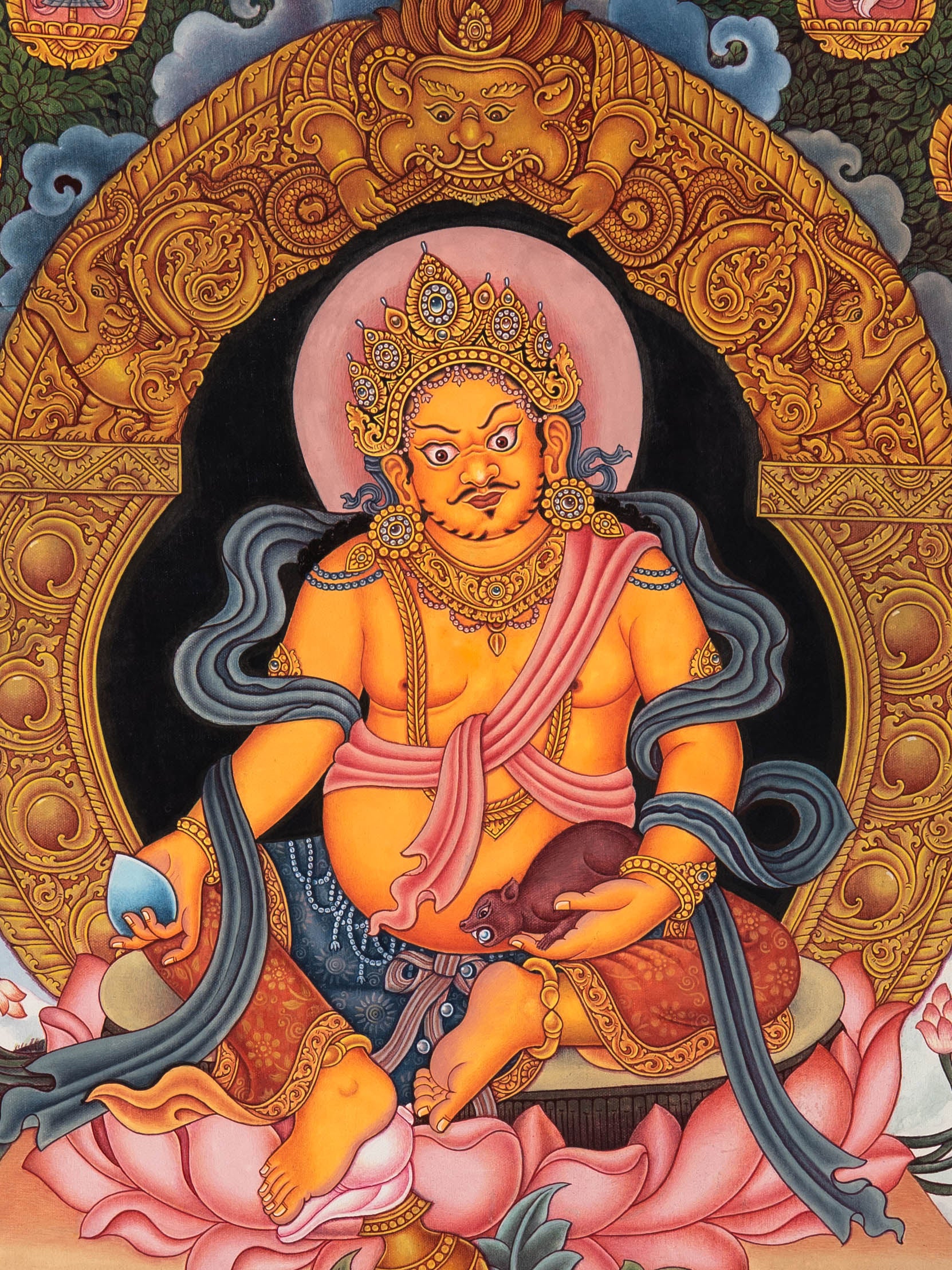 Zambala Thangka Painting - Tibetan Handpainted Art