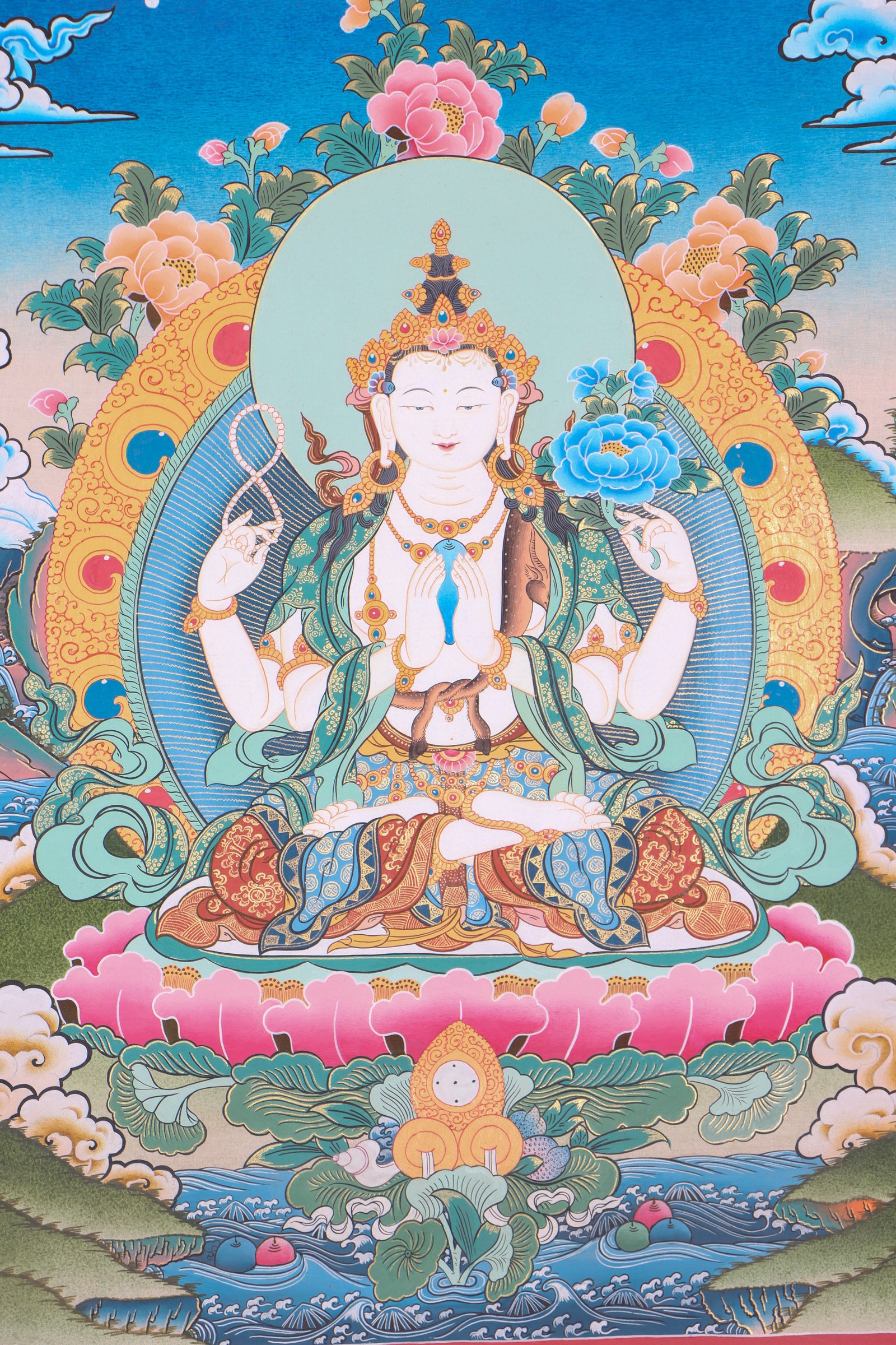 Chengresi Thangka Painting for spirituality.