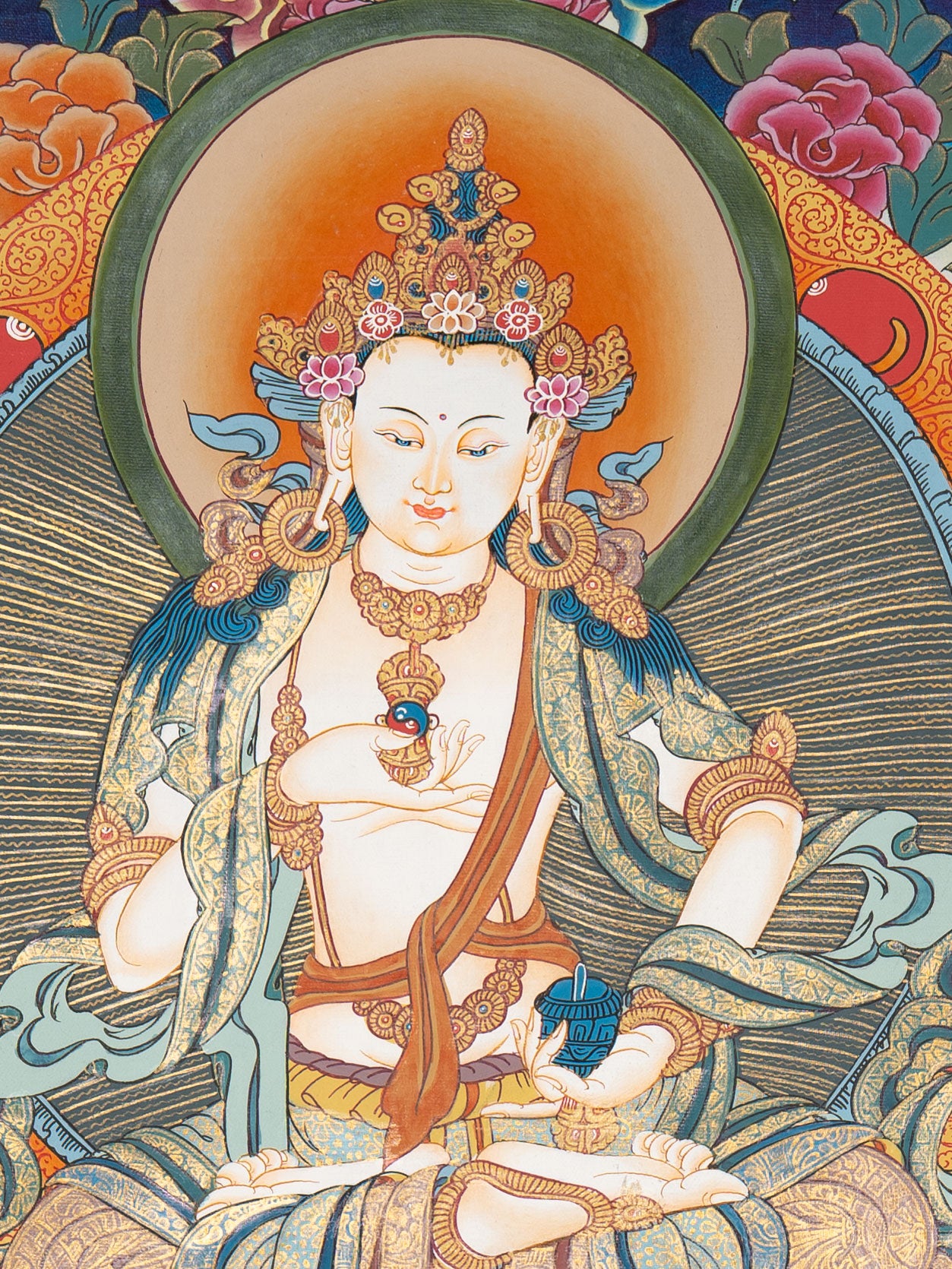 Vajrasattva Thangka Painting - Tibetan Art
