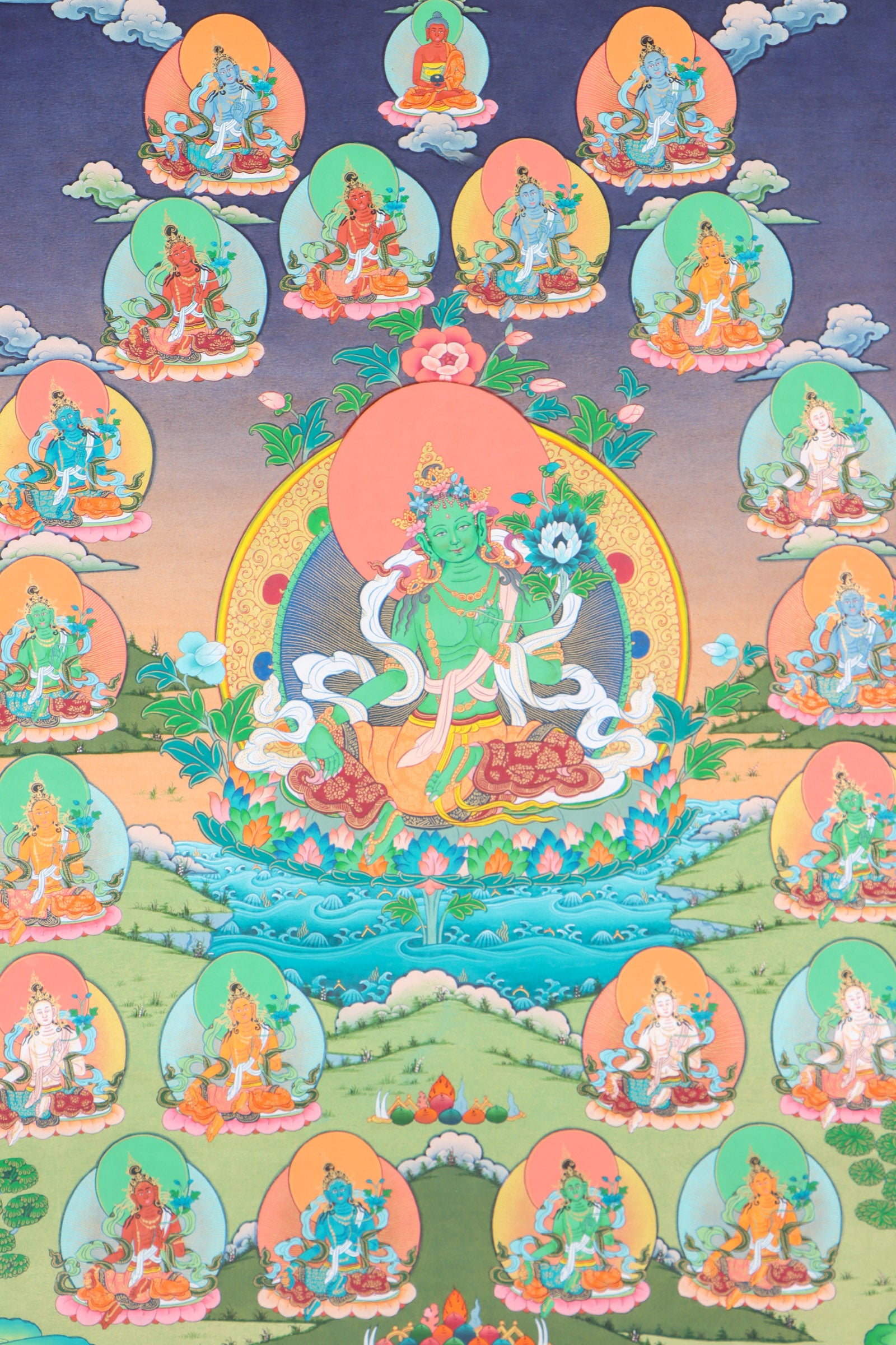21 Tara Thangka Painting for enlightment and wisdom.