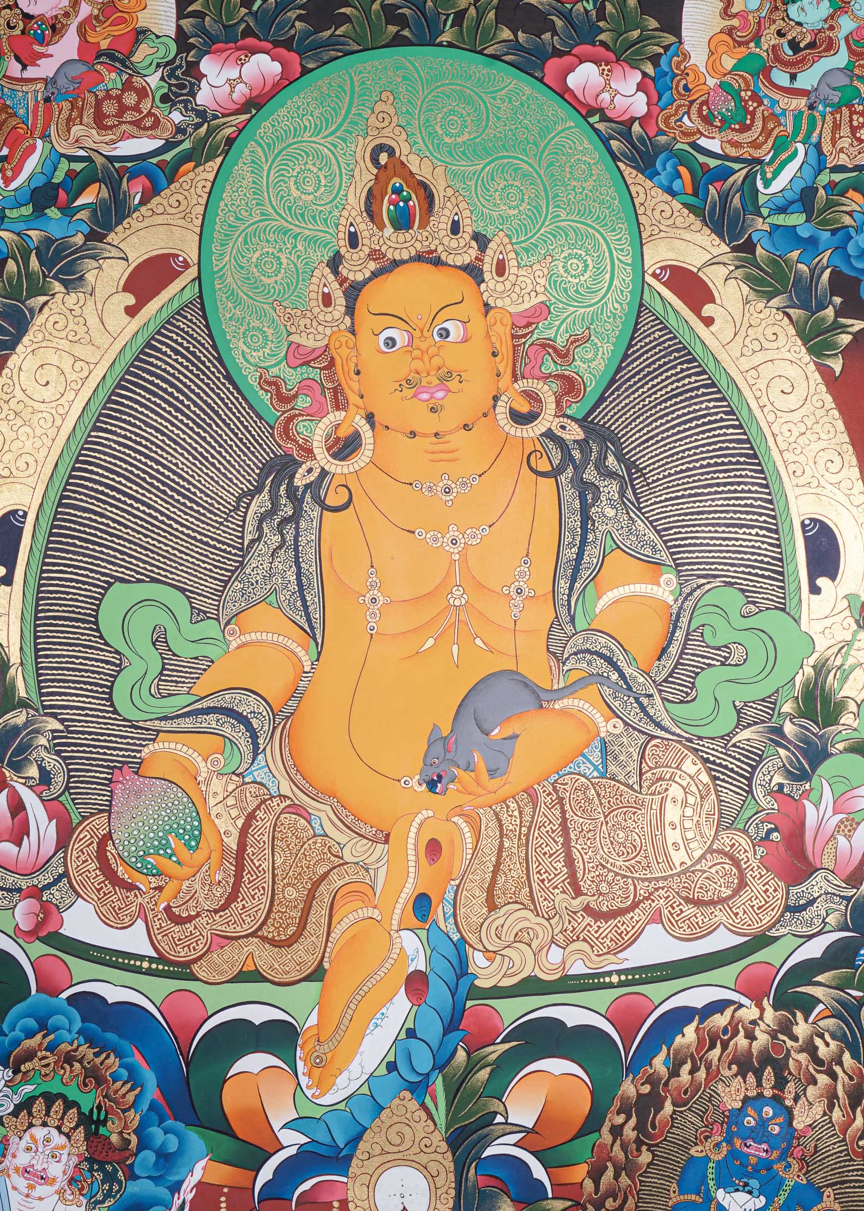 Pancha Zambala Thangka Painting