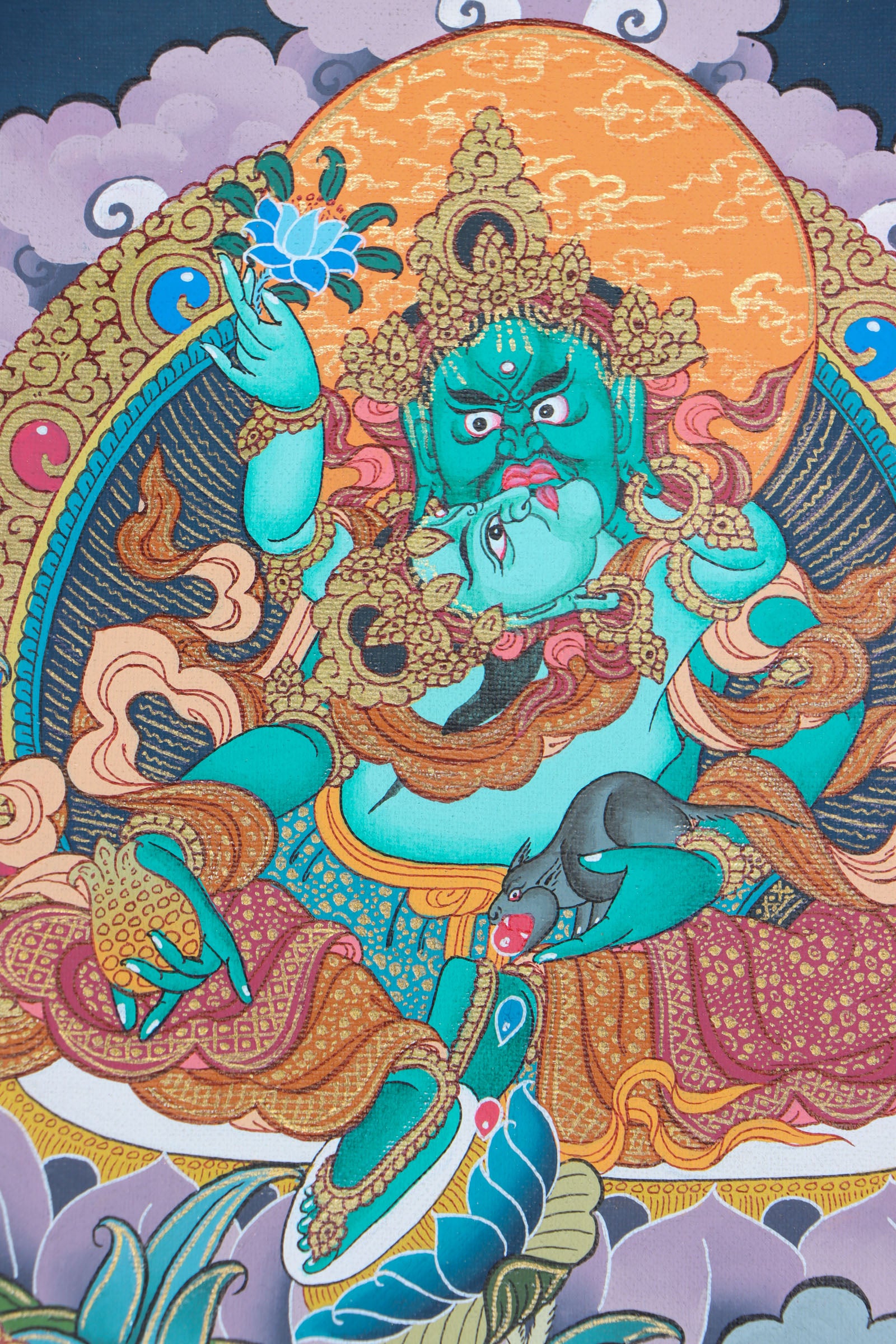 5 Zambalas Thangka Painting - Tibetan art