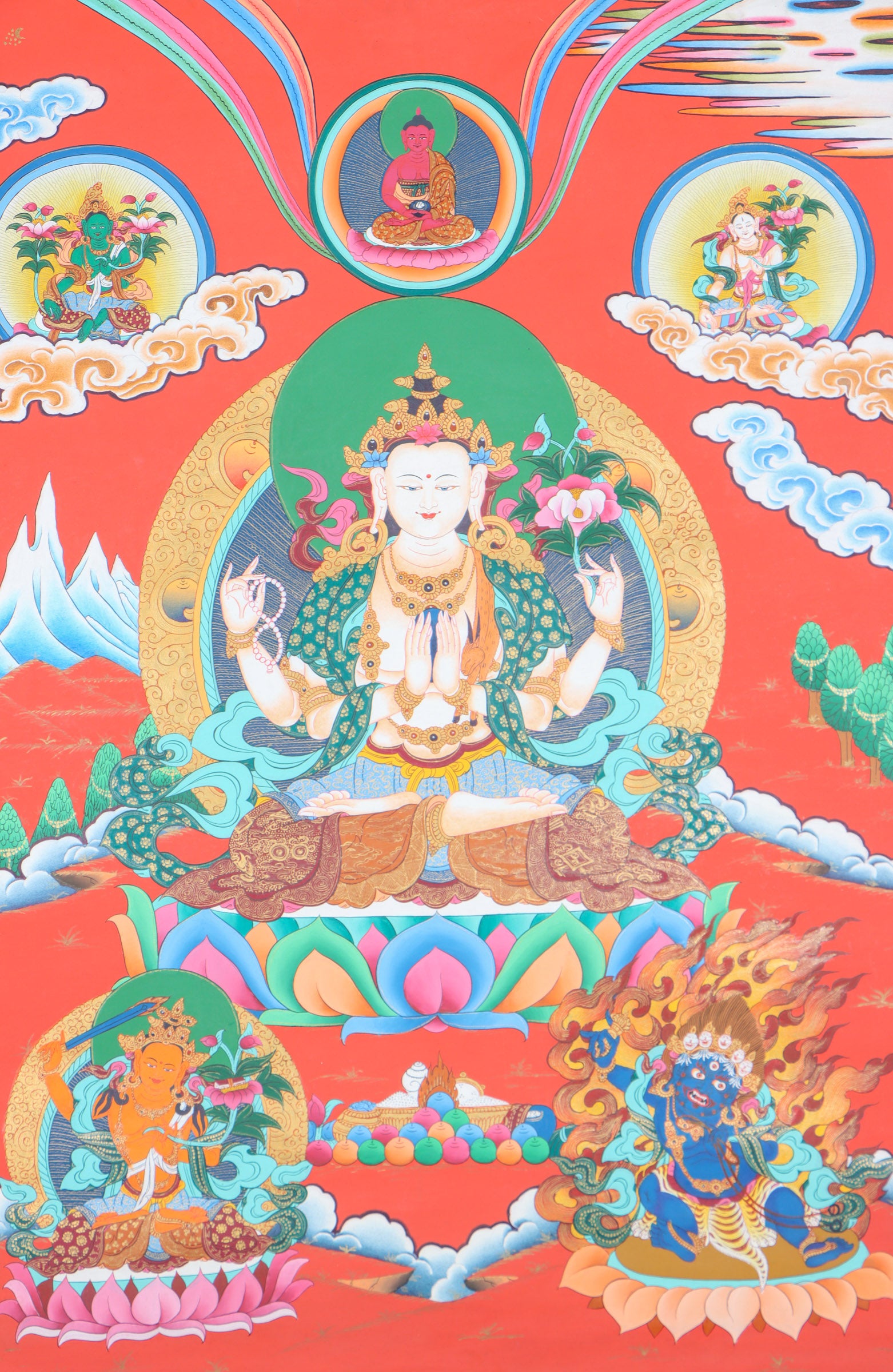 Chengresi Thangka Painting - Tibetan Art