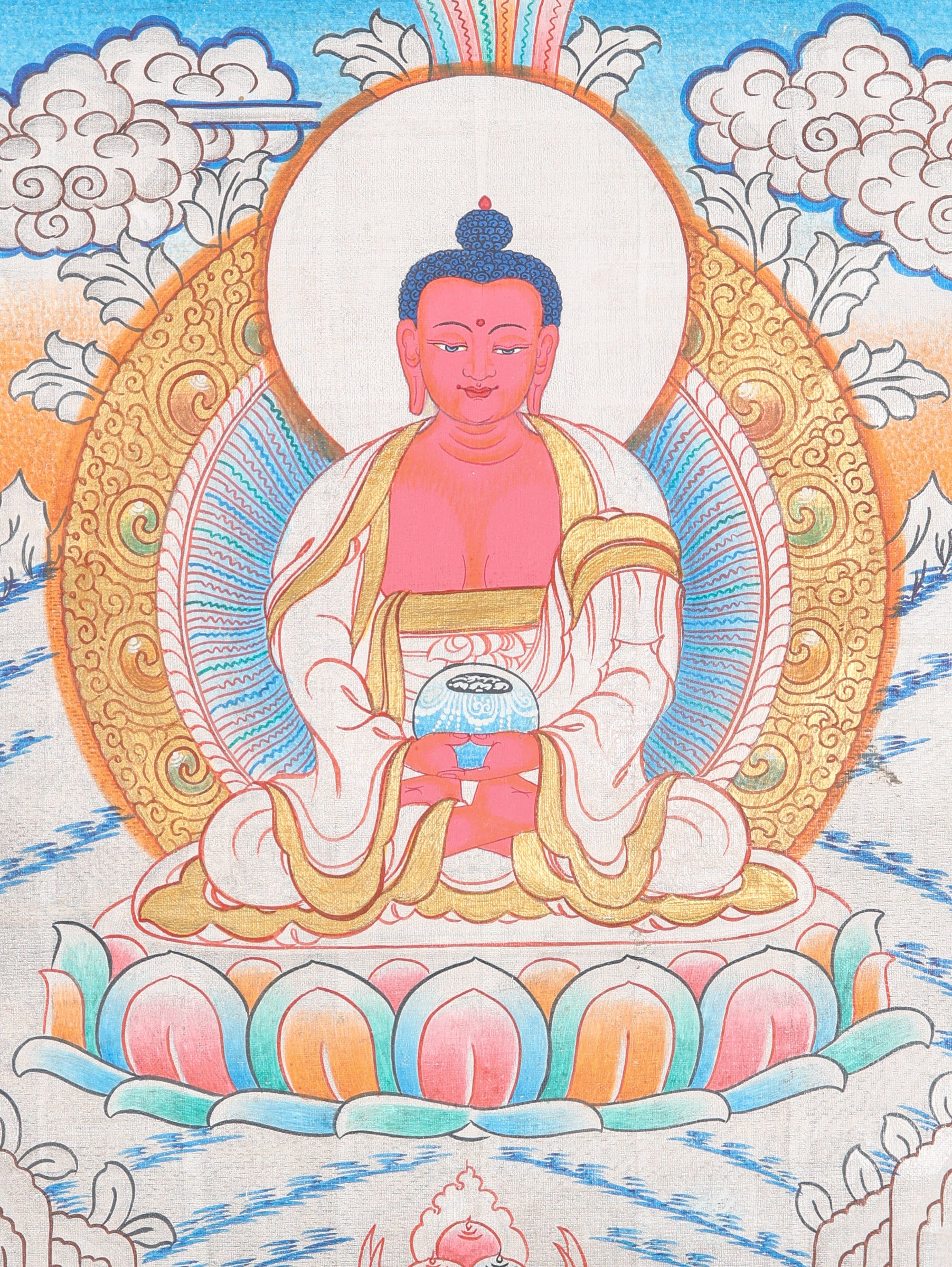 Amitabha Buddha Thangka Painting - Lucky Thanka