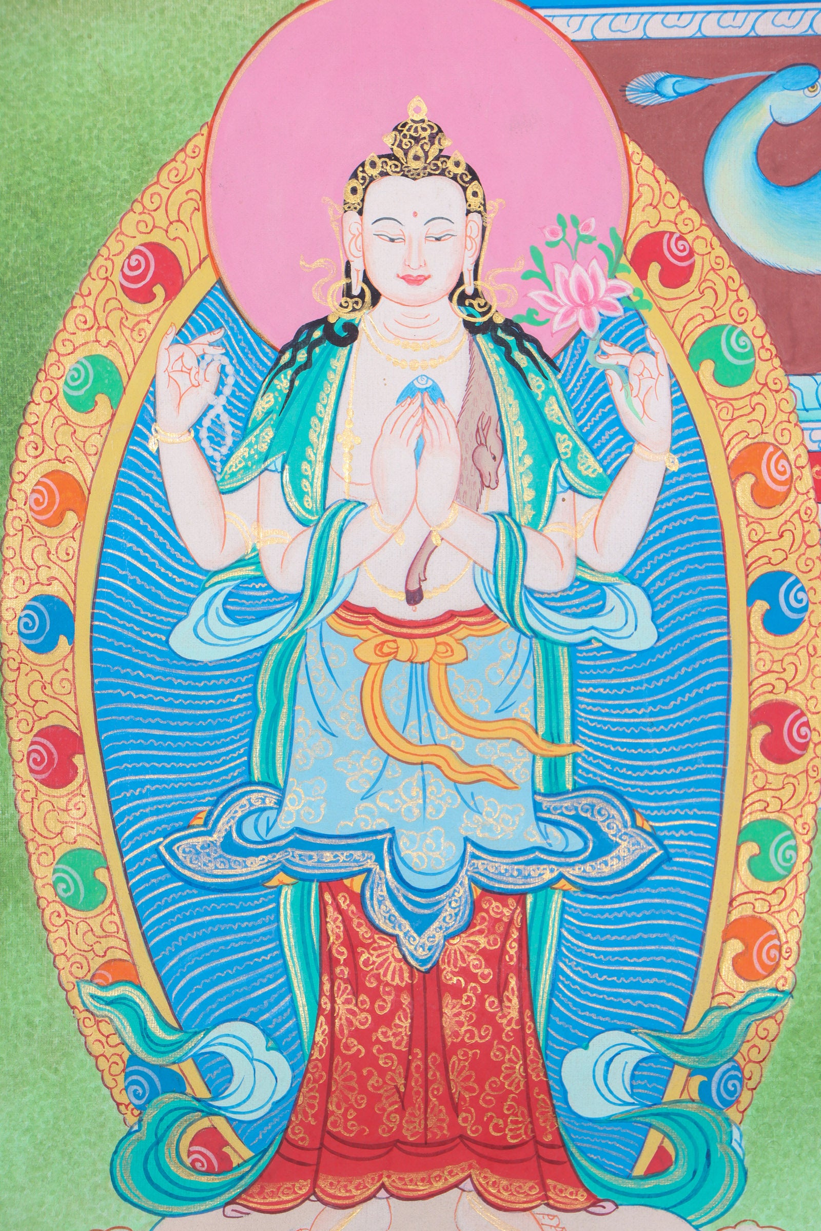 Amitabha Buddha Thangka Painting for meditation.