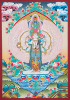 Avalokiteshvara Thangka Painting for meditation practices.