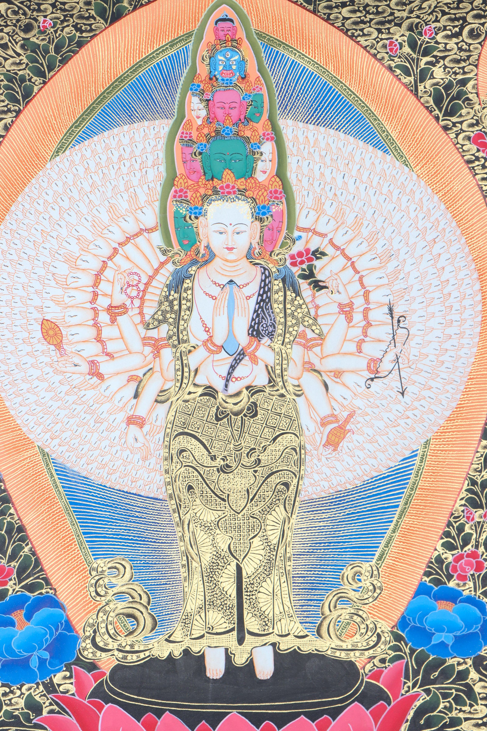 Avalokeshwor Thangka for meditation.