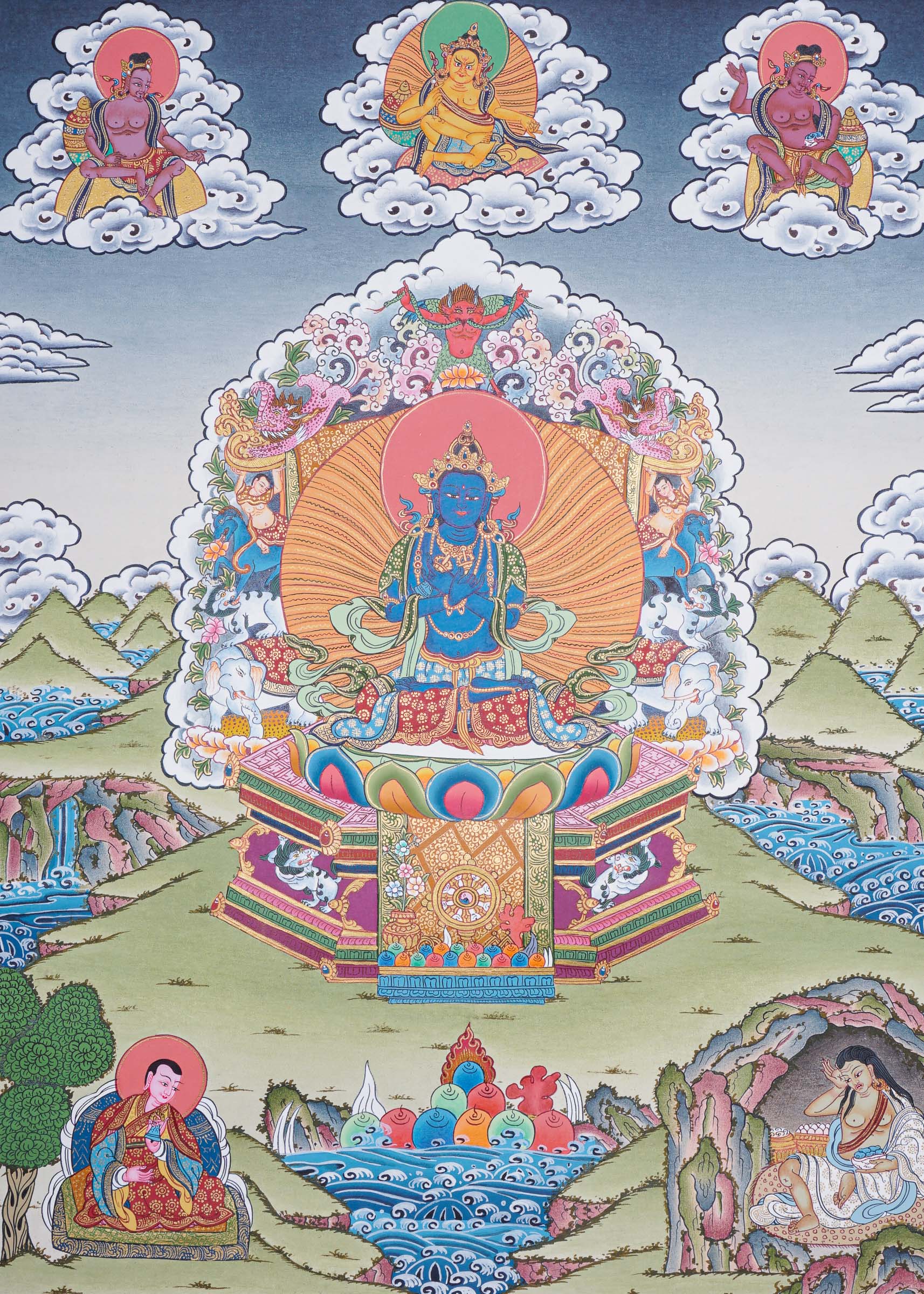Handpainted Vajradhara Thangka Painting