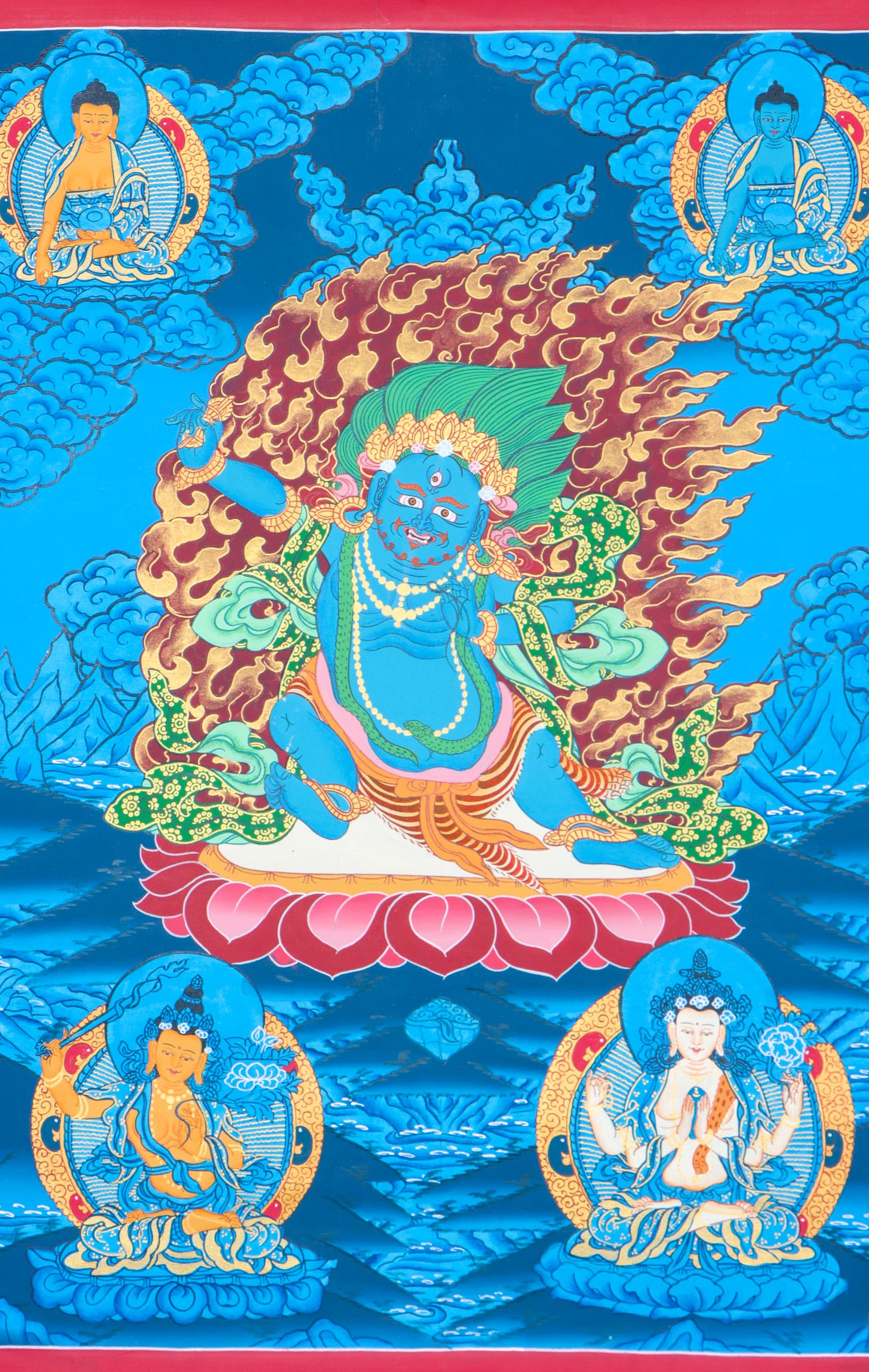 Vajrapani Thangka for  spiritual power and protection. 