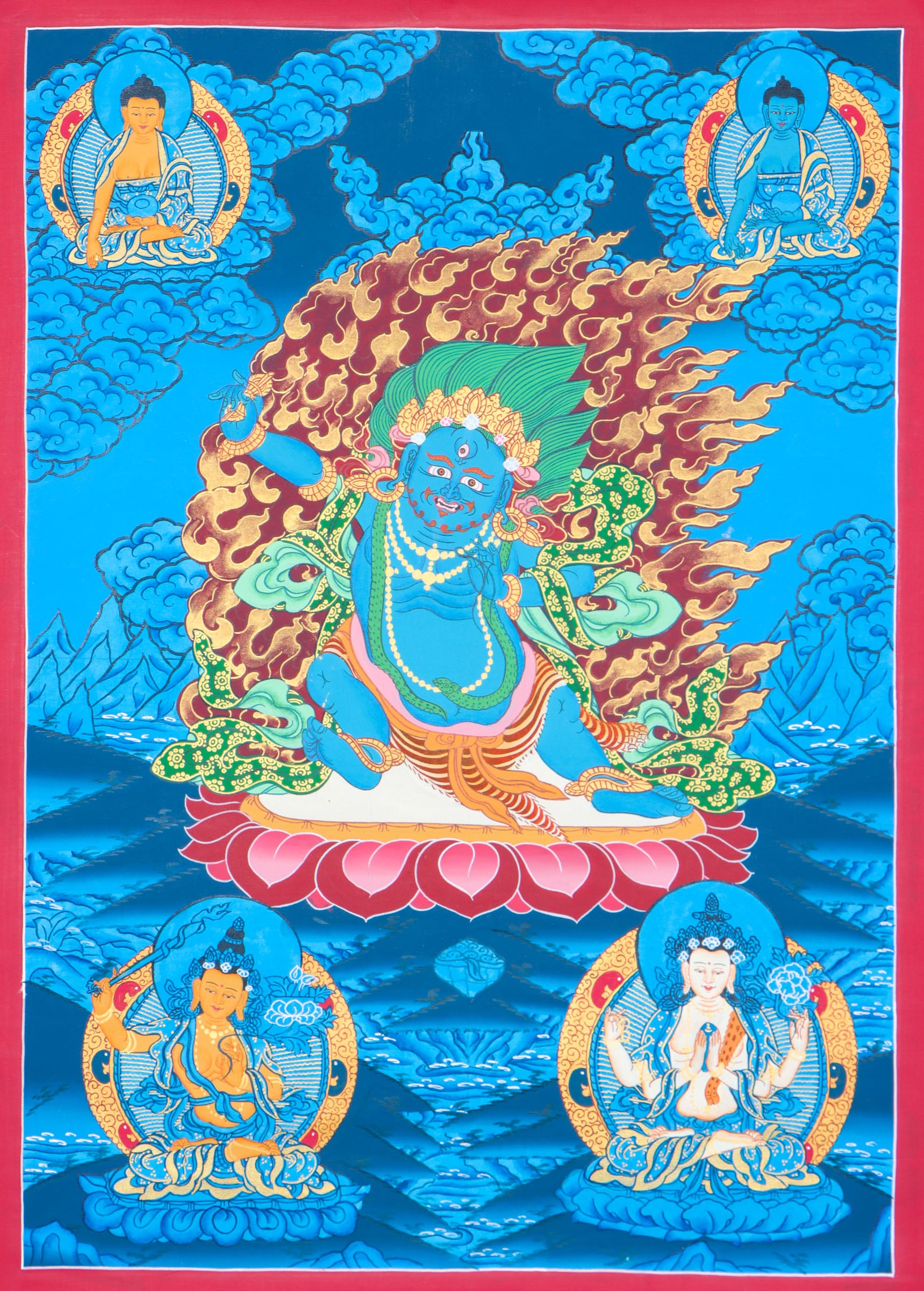 Vajrapani Thangka for spiritual power and protection.