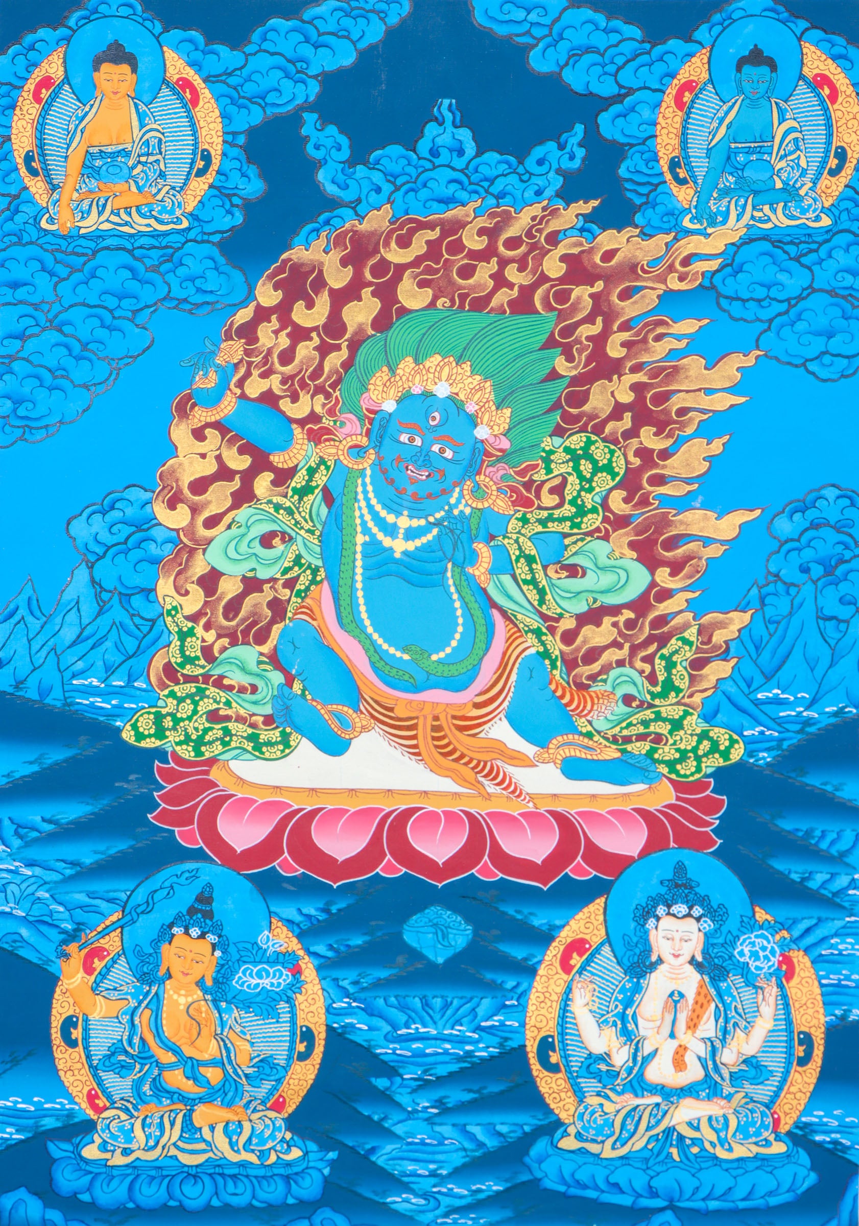 Vajrapani Thangka for spiritual power and protection.