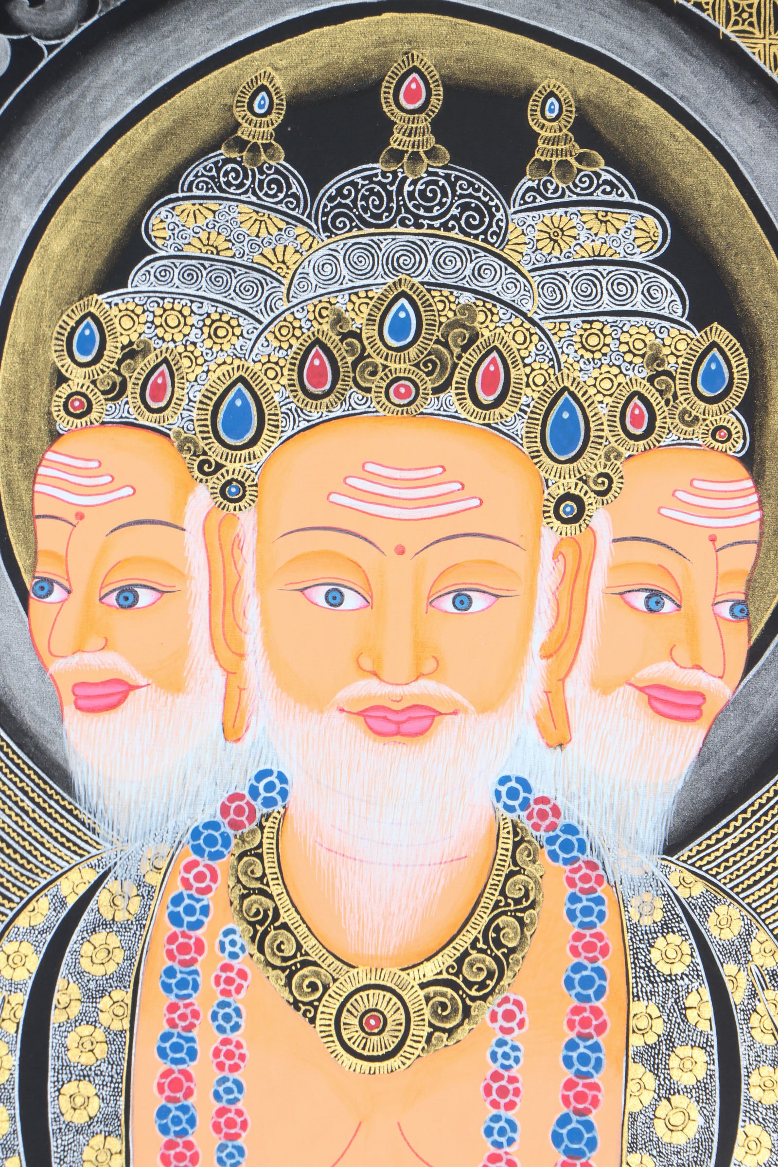 Brahma the Hindu God of creation thangka art