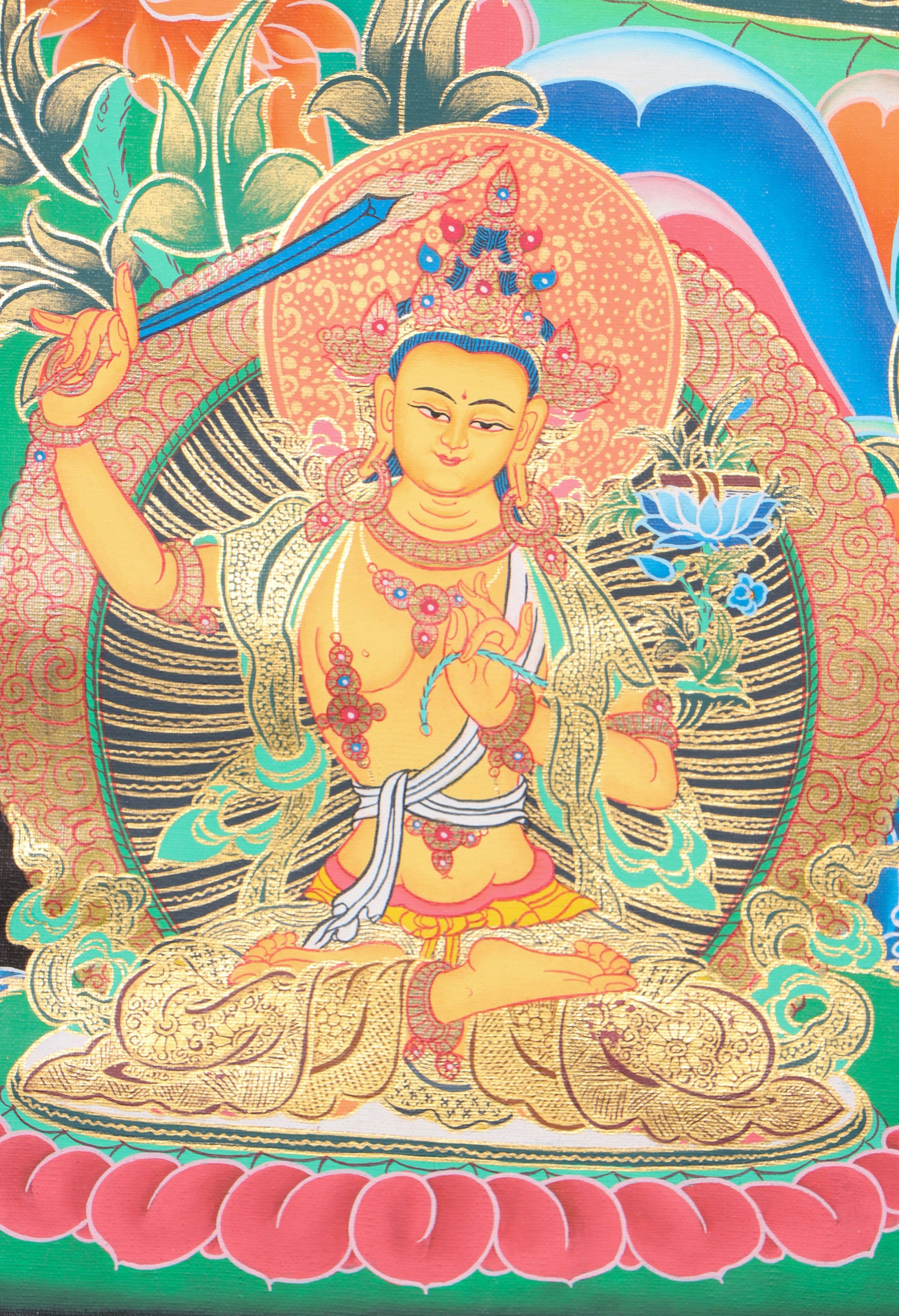 Chengresi Thangka for meditation and prayer.