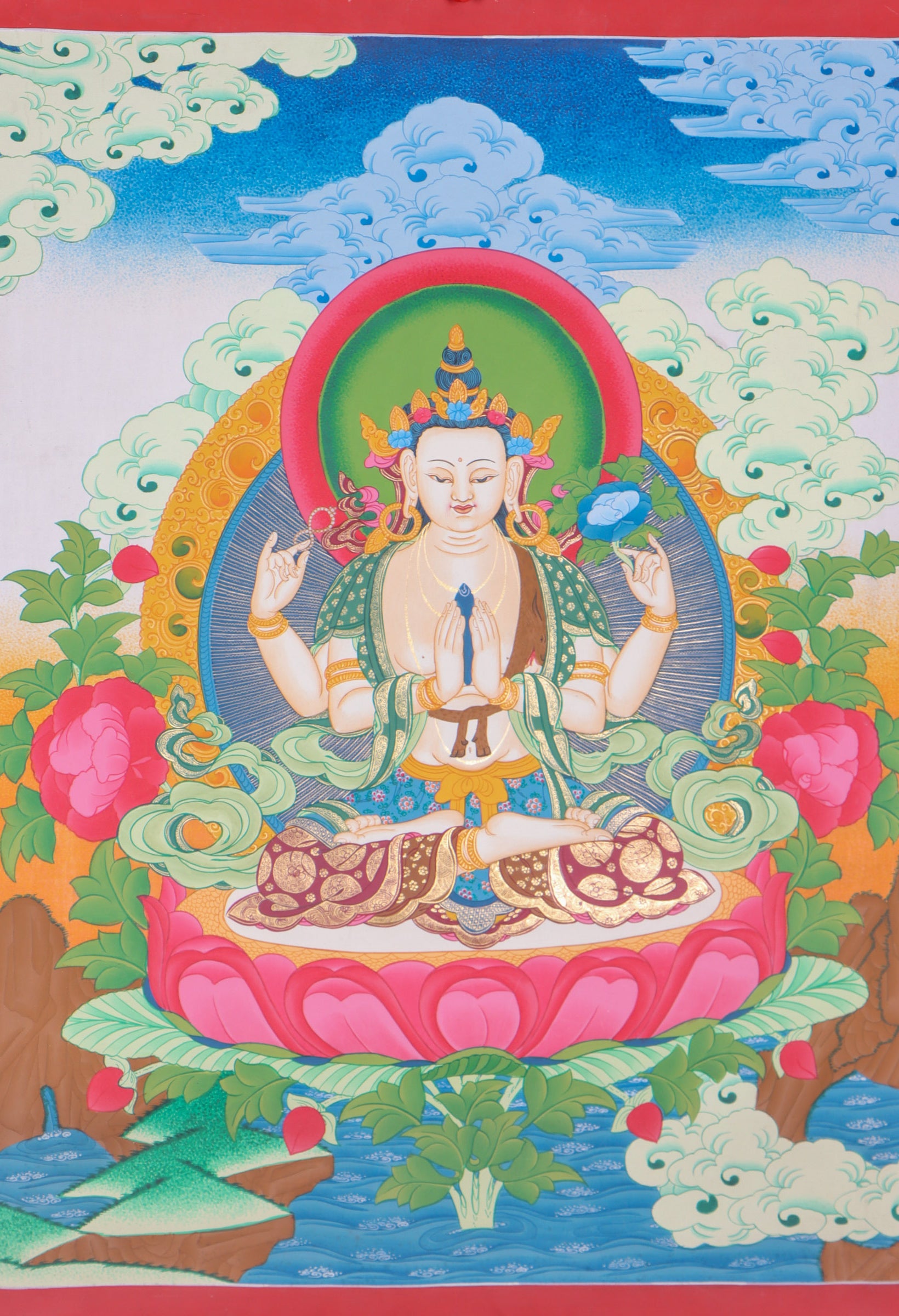 Chengresi Thangka Painting for spirituality.
