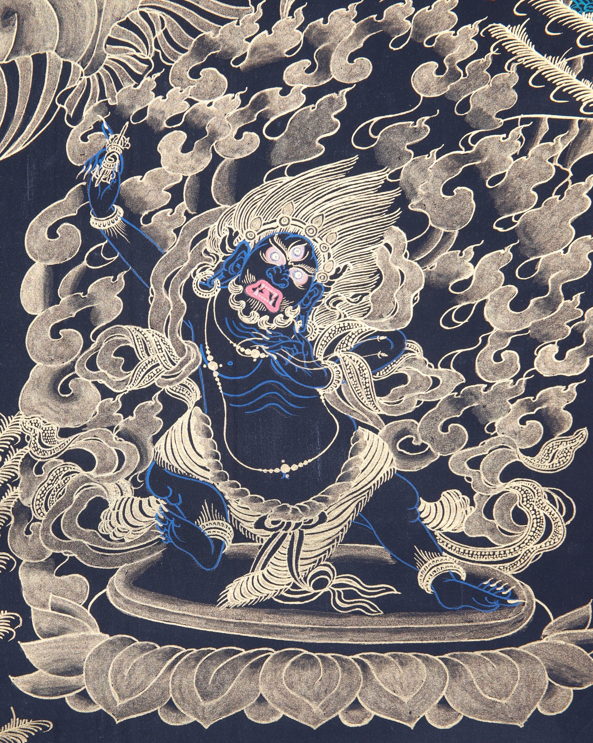 Chengresi Thangka Painting for wall decor.