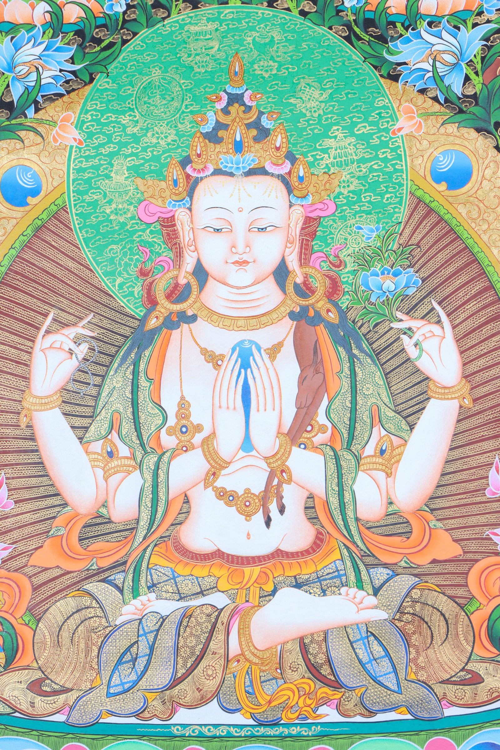 Chengresi Thangka Painting for prayer.