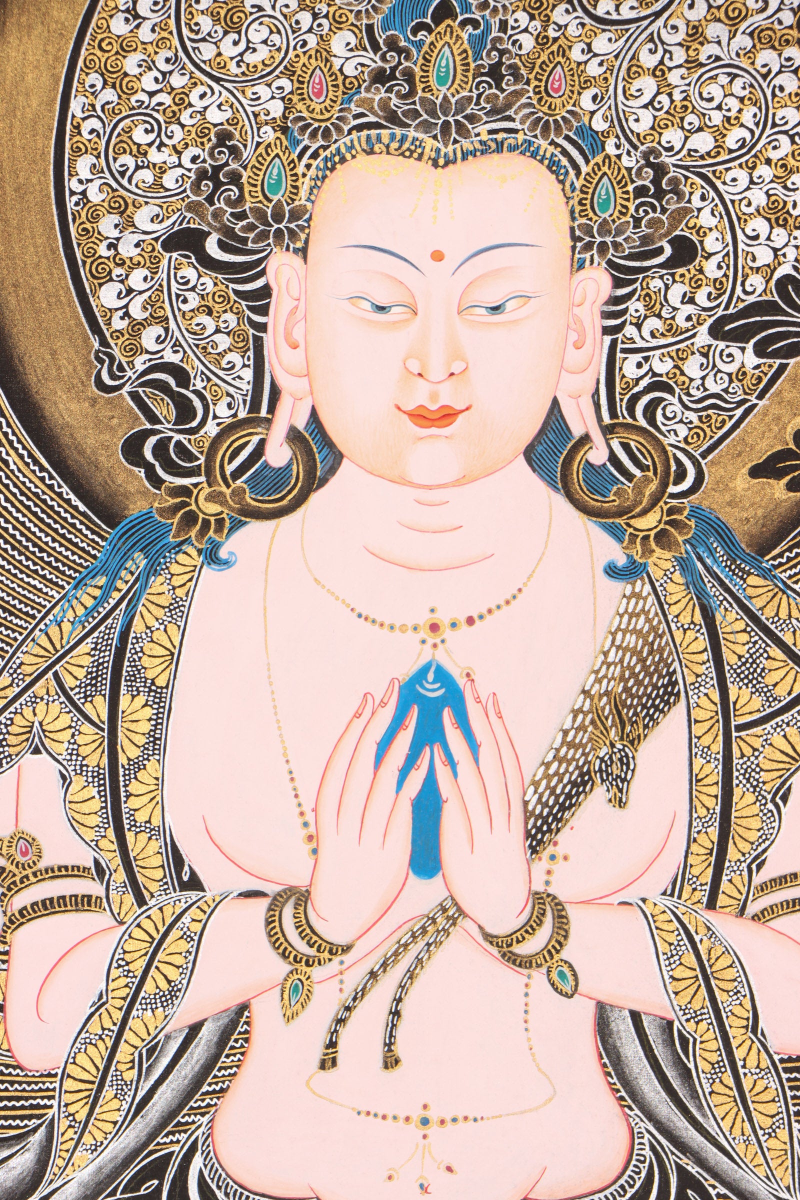 Chengresi Thangka Painting for wall hanging decor.