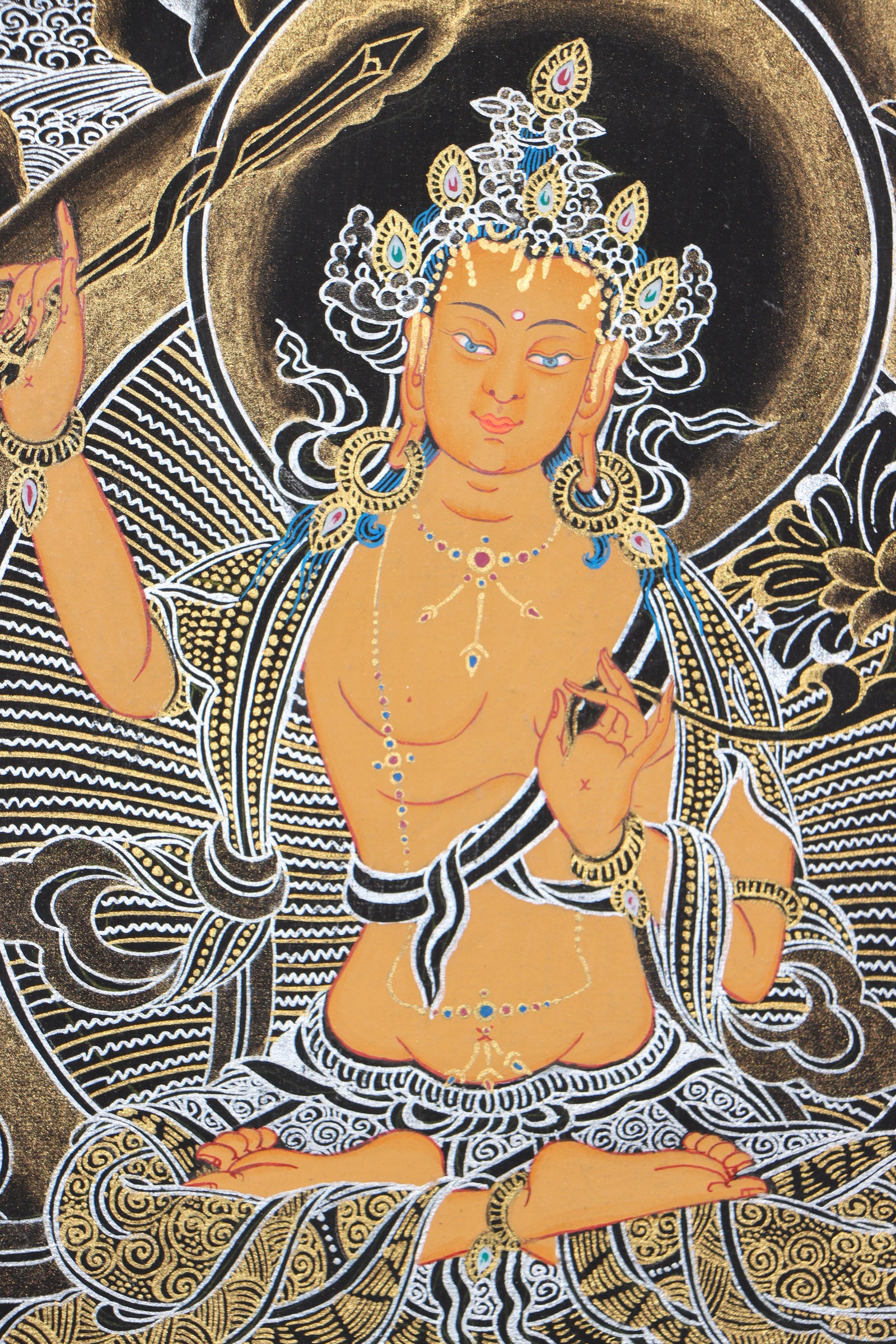 Chengresi Thangka Painting for wall hanging decor.