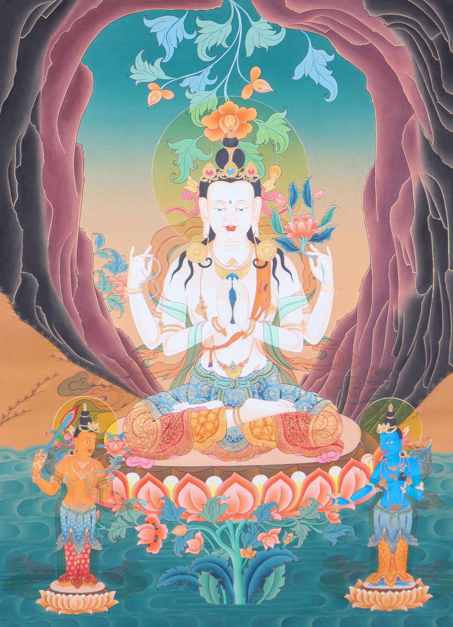 Chengresi Thangka Painting - Tibetan Art
