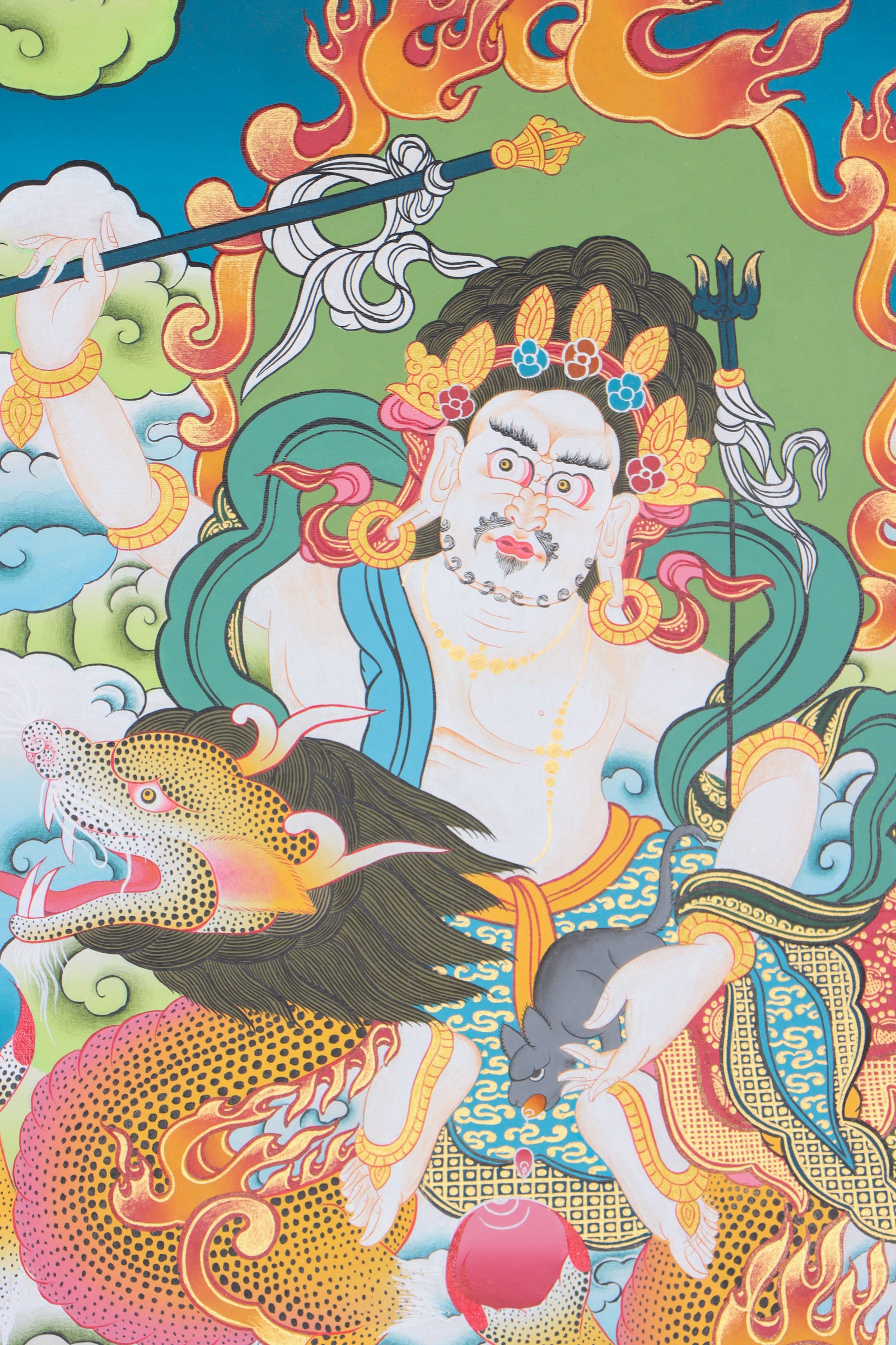 Zambala Thangka Painting for wall decor.