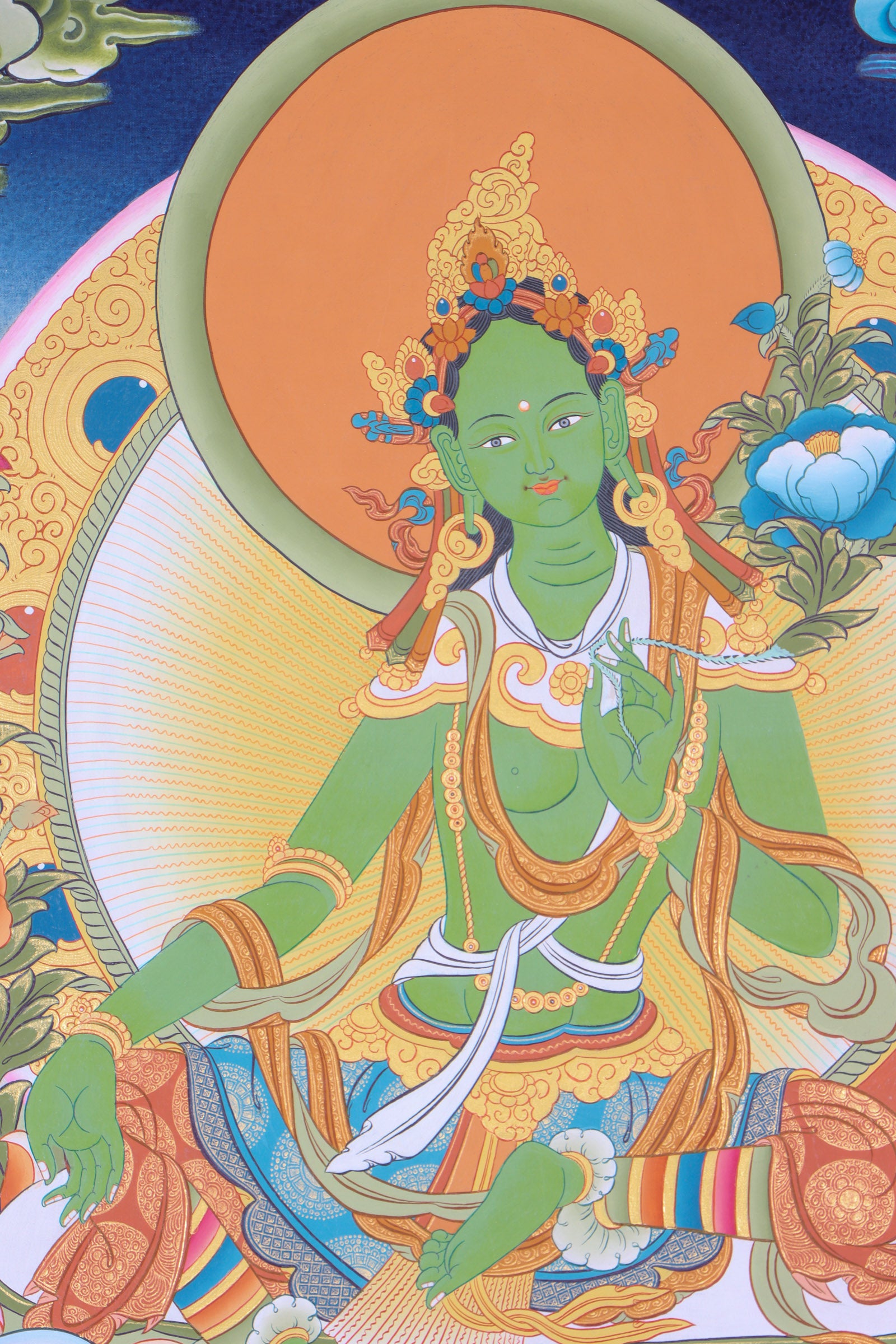 Green Tara Thangka - Lucky Thanka