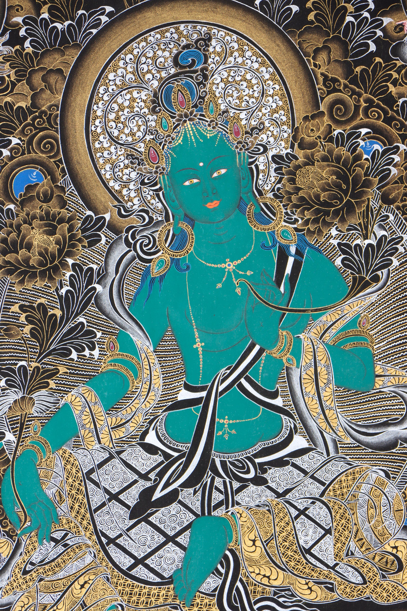 Green Tara Thangka for enlightenment.
